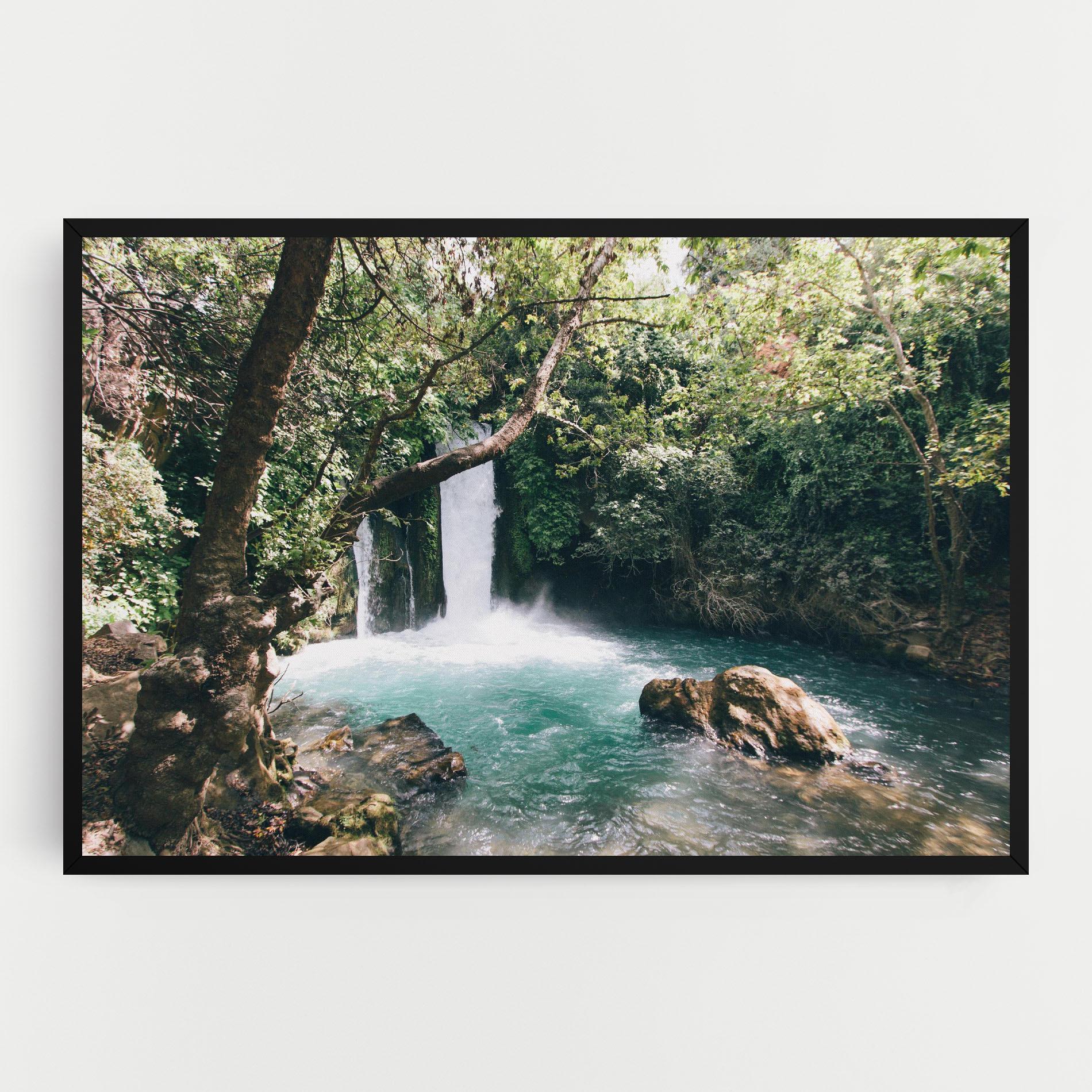 Картина на платно Beautiful Blue Waterfall mockup 0