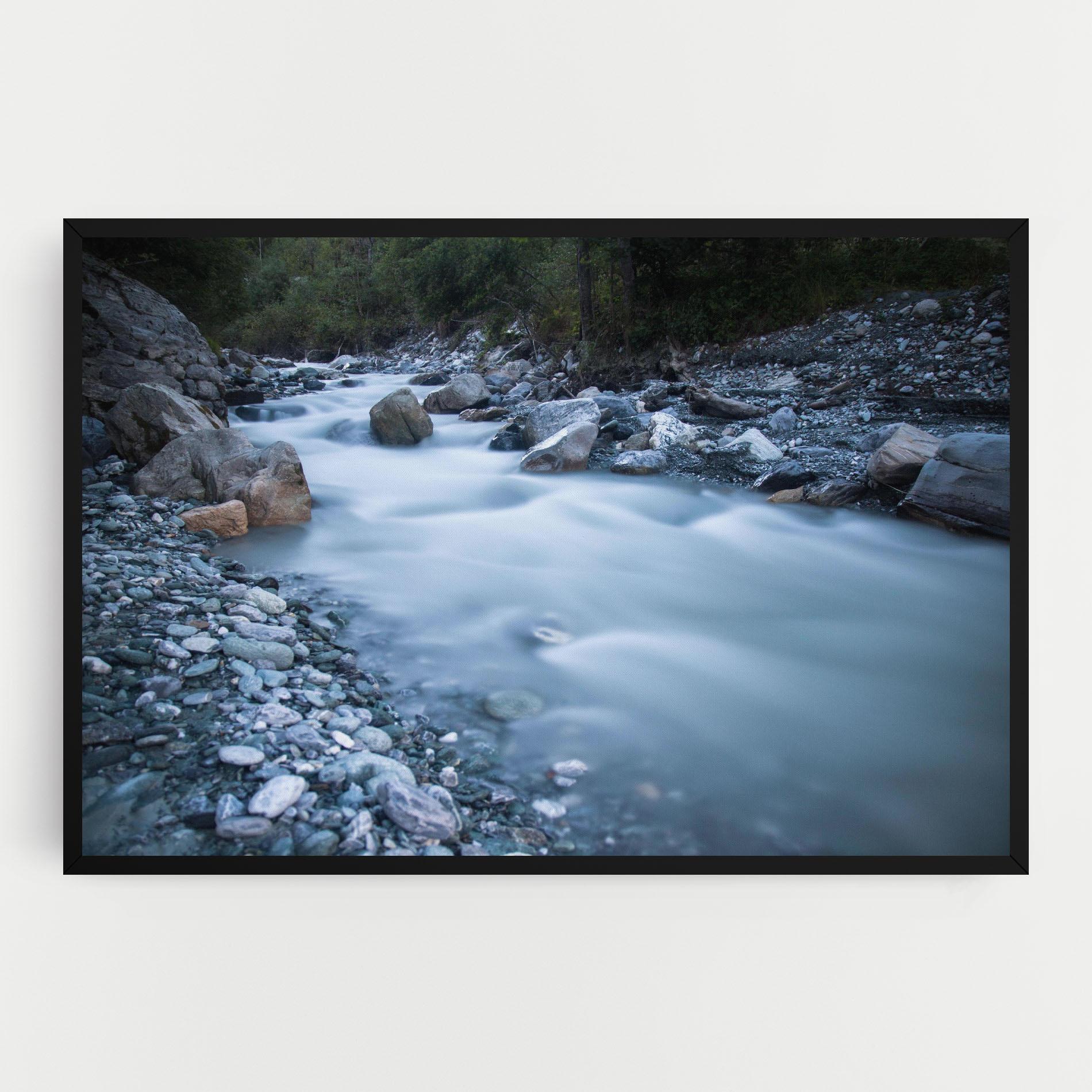 Картина на платно Grey Water Falling mockup 0