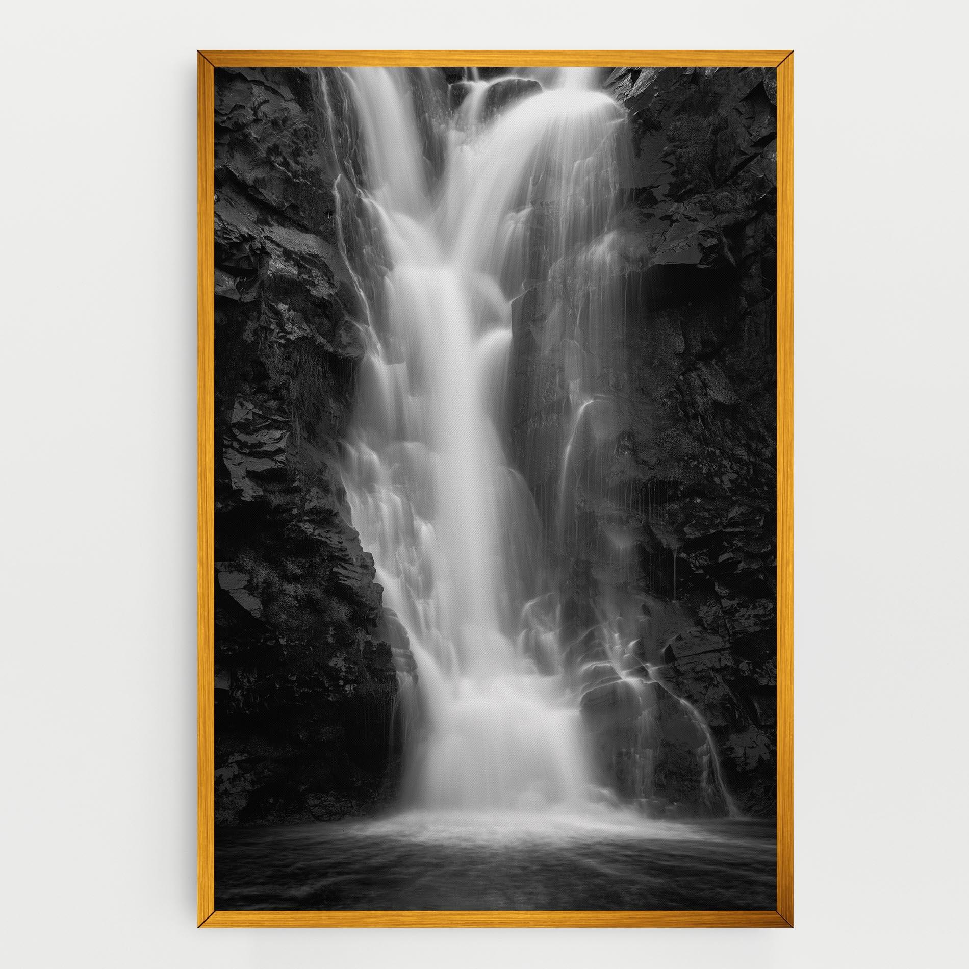 Картина на платно Black Rock Waterfall View mockup 0