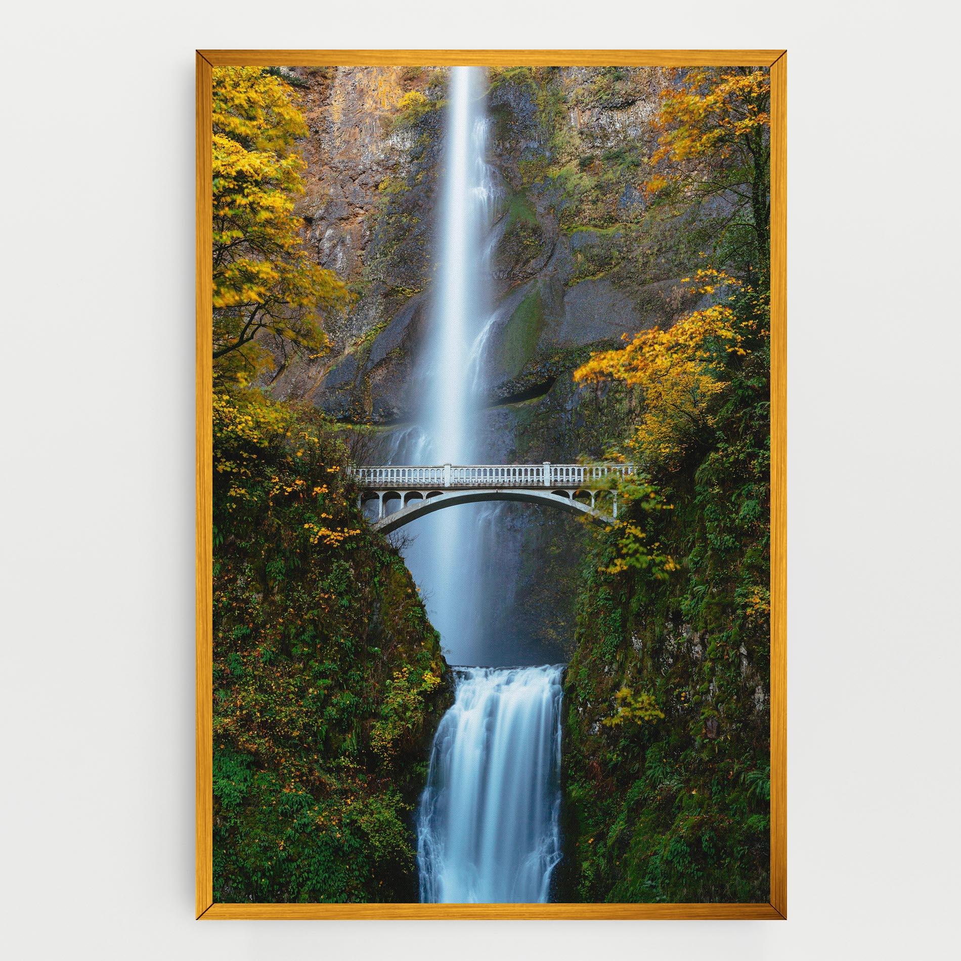 Картина на платно Yellow Leaves Bridge mockup 0