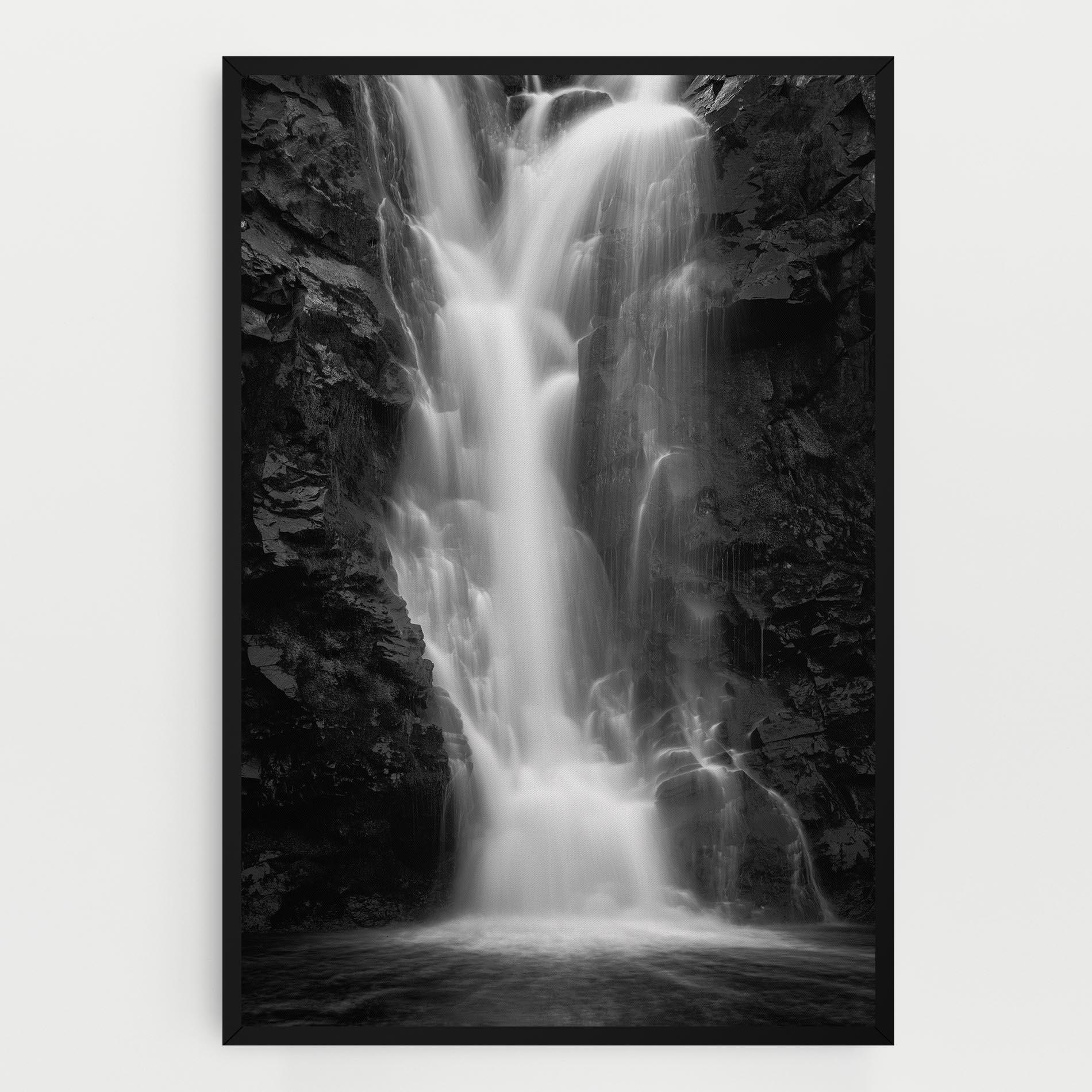 Картина на платно Black Rock Waterfall View mockup 0