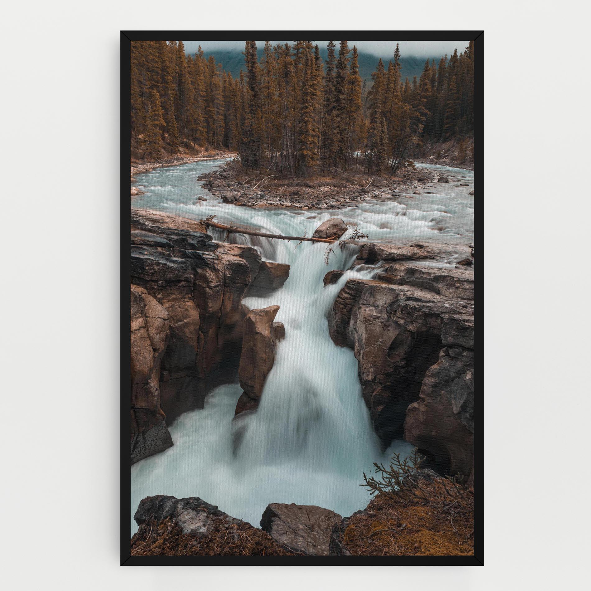 Картина на платно Orange Trees Waterfall mockup 0