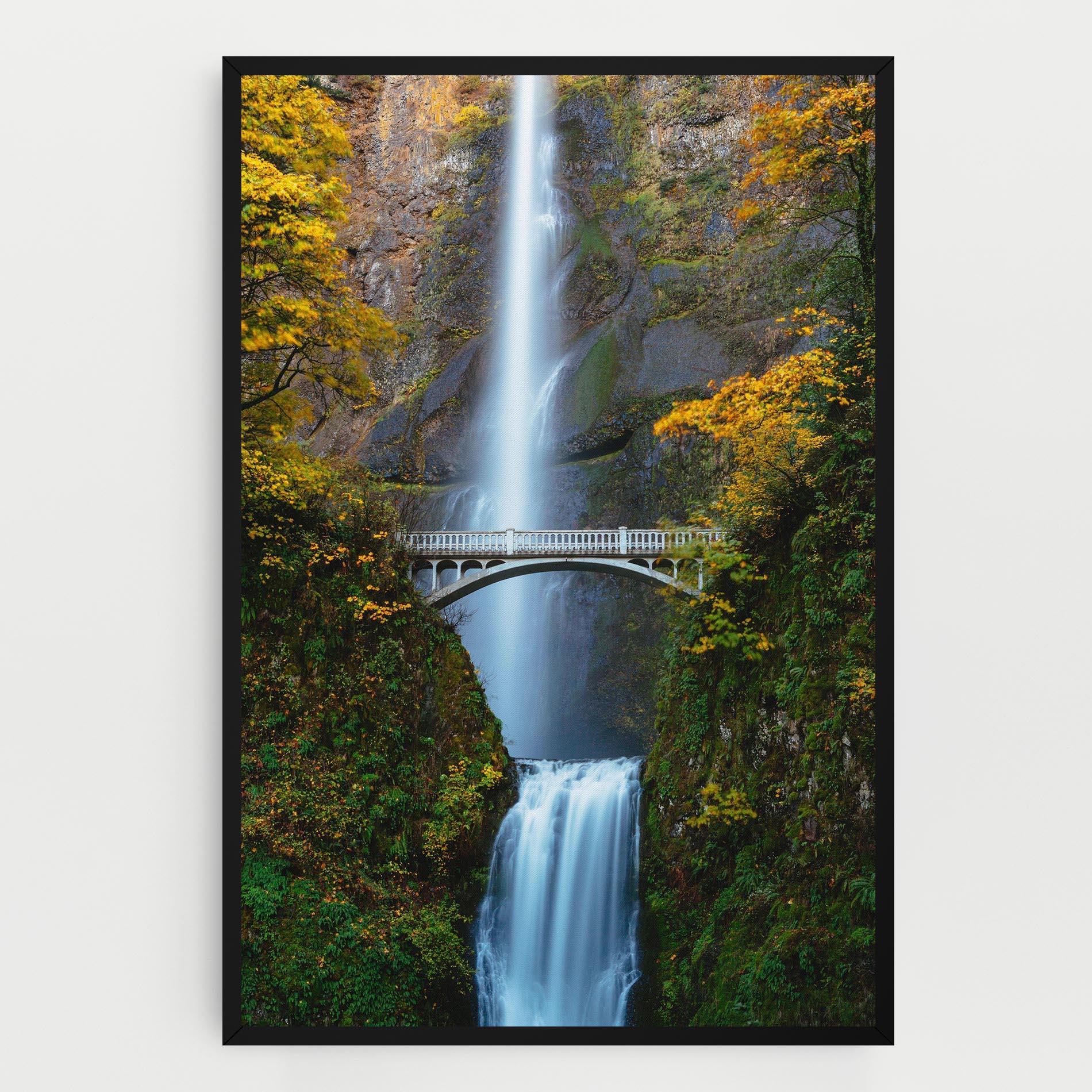 Картина на платно Yellow Leaves Bridge mockup 0