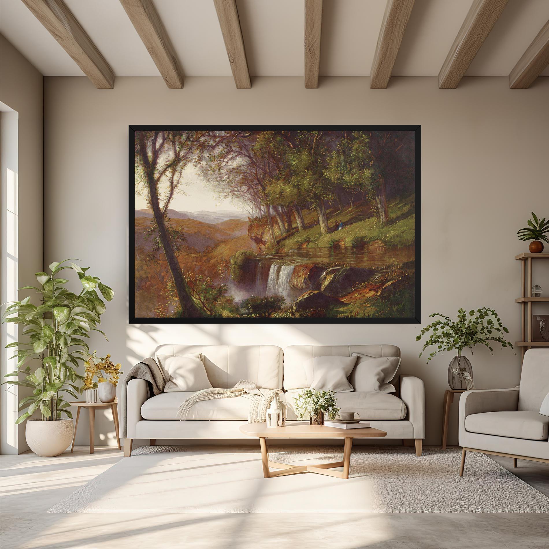 Картина на платно Waterfall Painting mockup 6