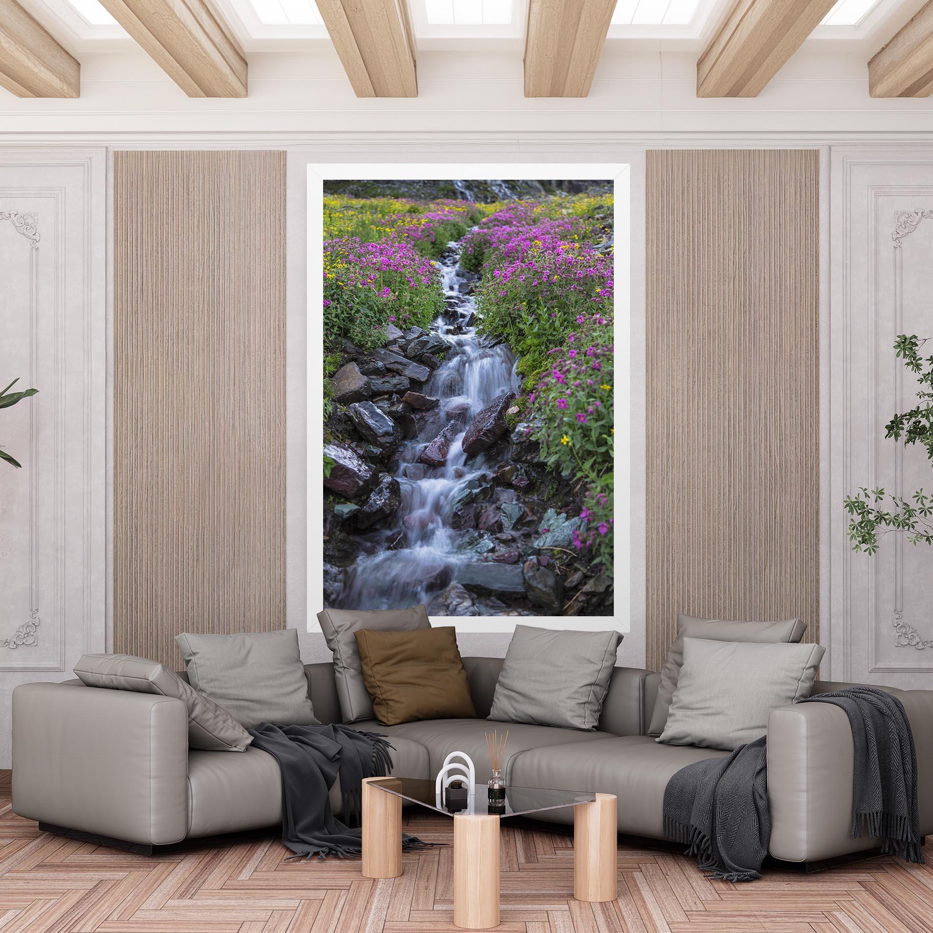 Картина на платно Water Falling Field mockup 6