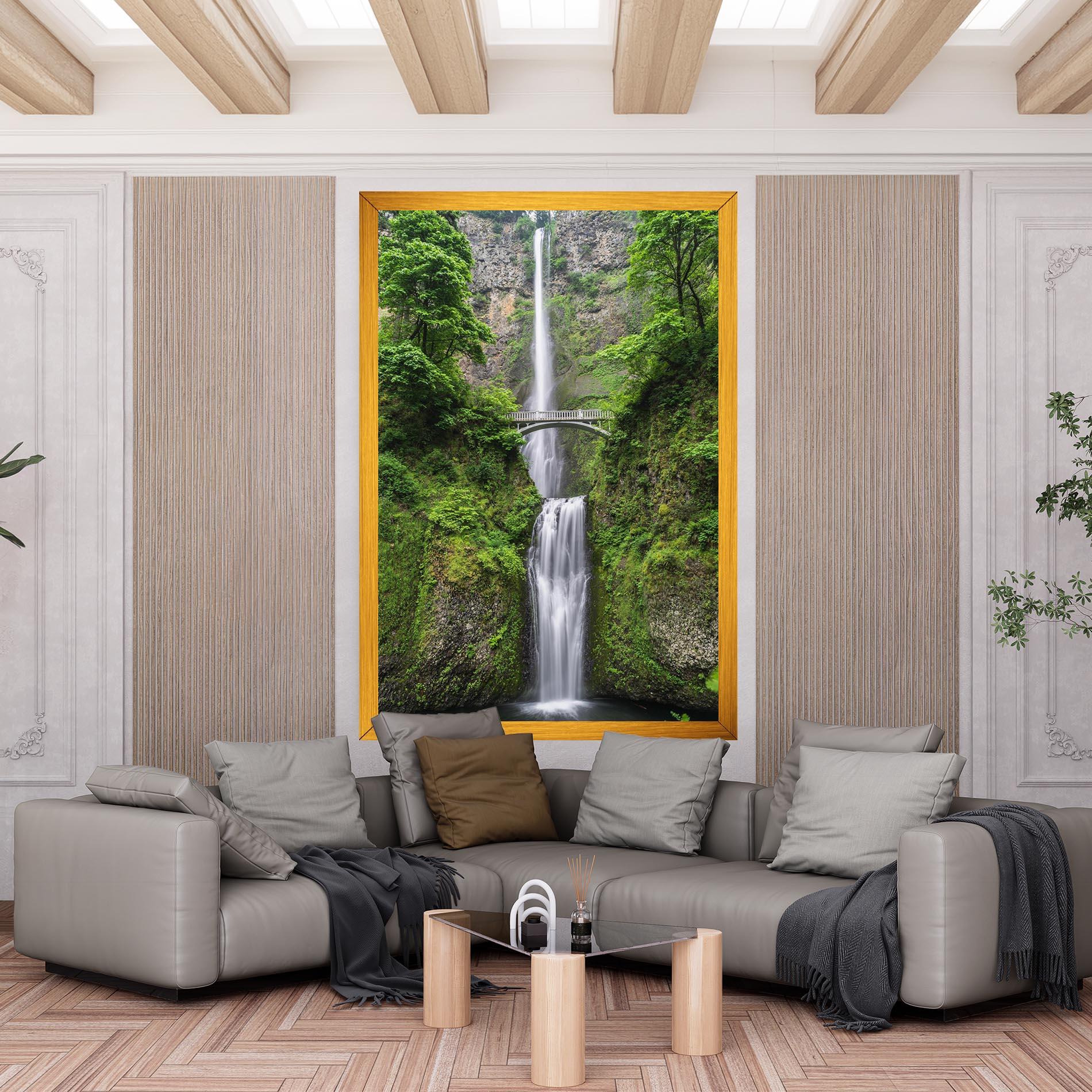 Картина на платно Green Leaves Bridge View mockup 6