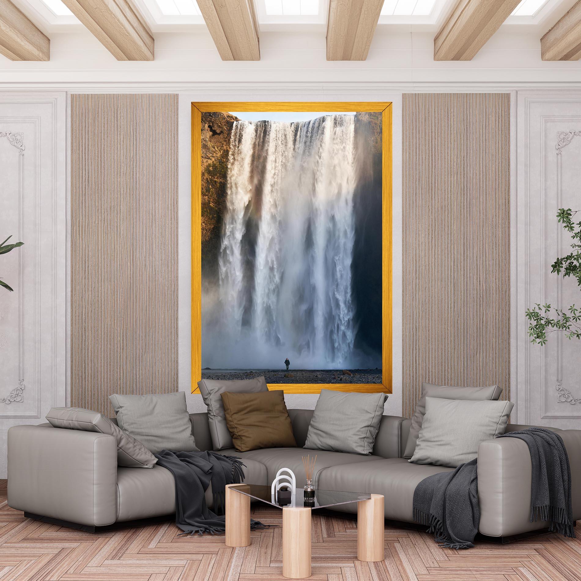 Картина на платно Small Man Waterfall mockup 6