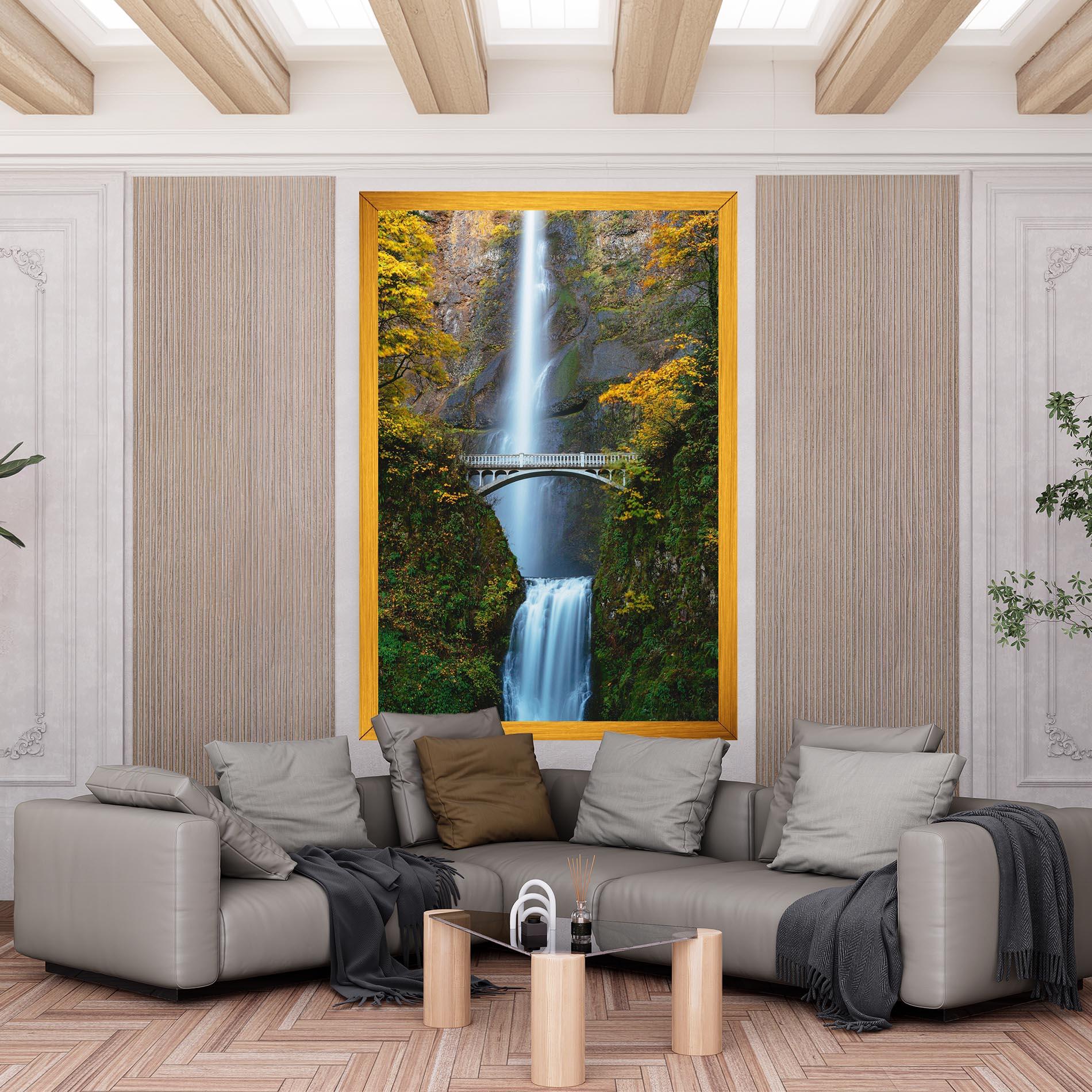 Картина на платно Yellow Leaves Bridge mockup 6