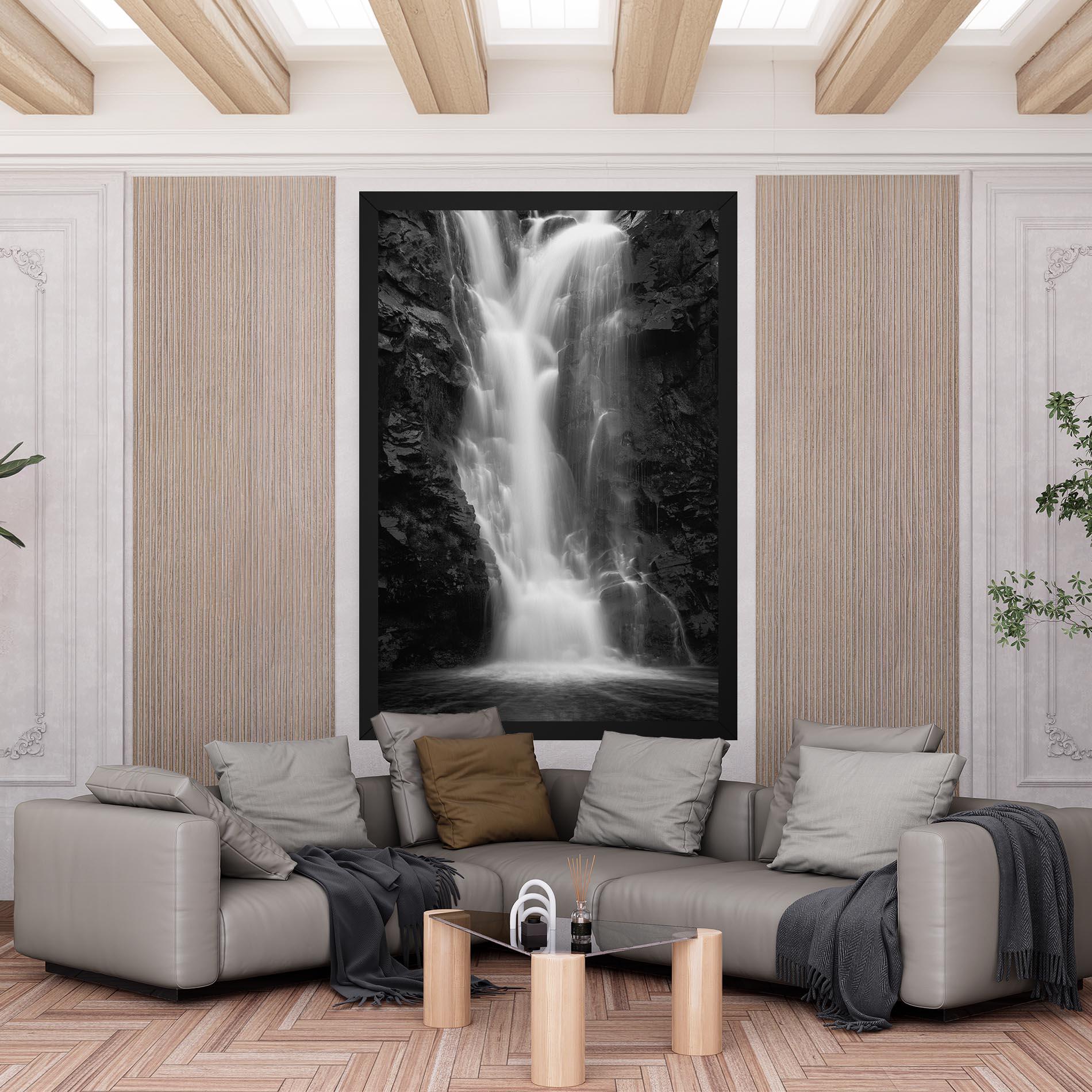 Картина на платно Black Rock Waterfall View mockup 6