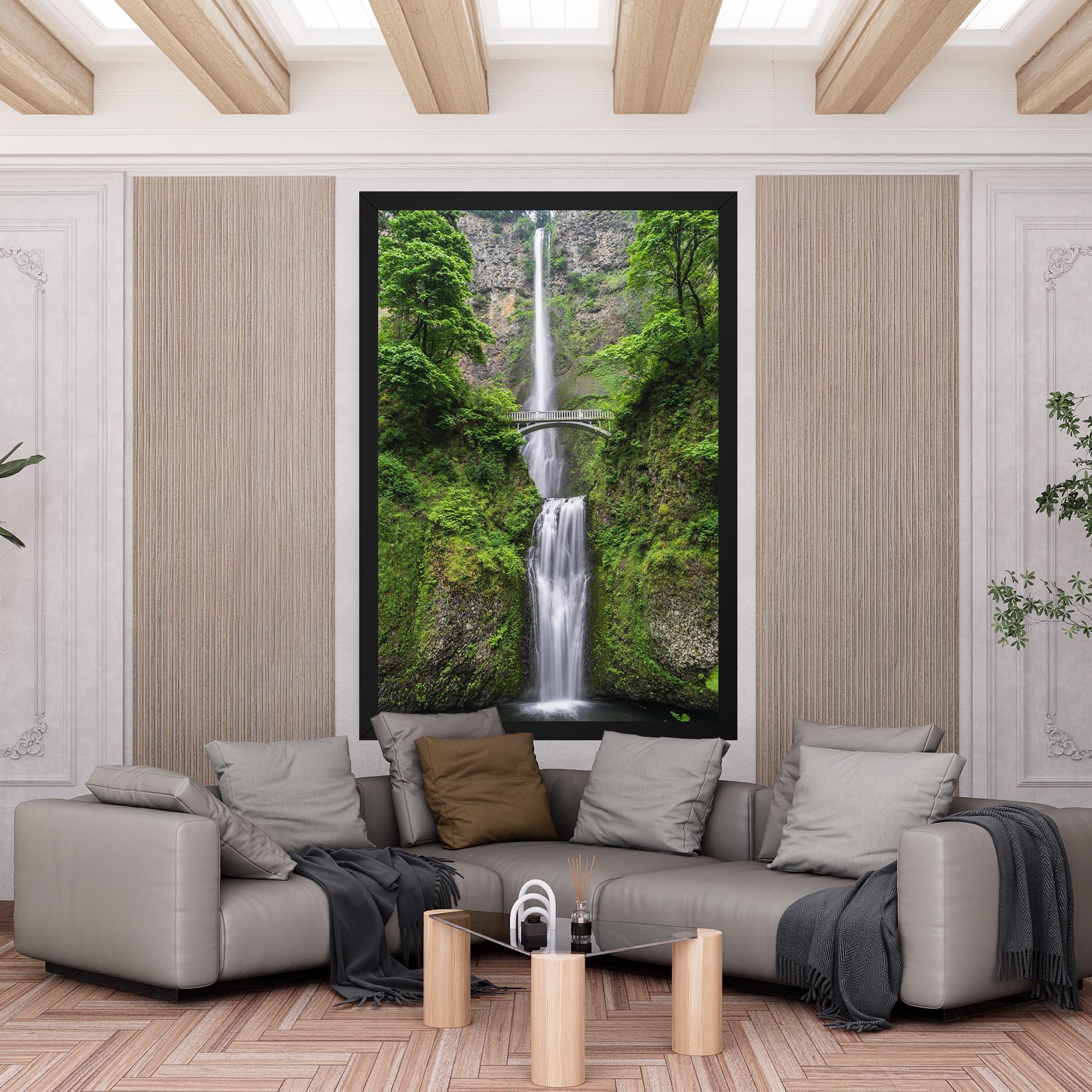 Картина на платно Green Leaves Bridge View mockup 6