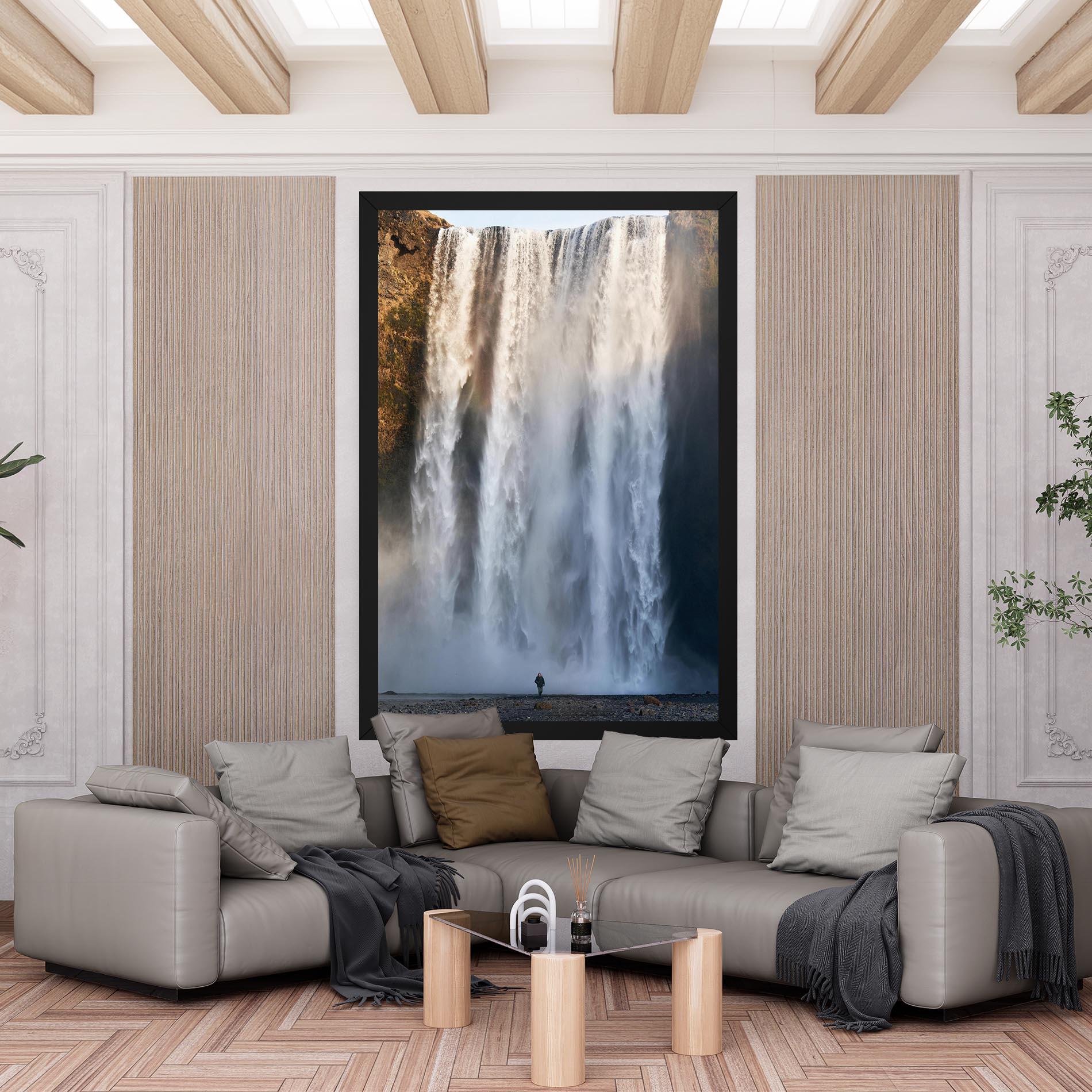 Картина на платно Small Man Waterfall mockup 6