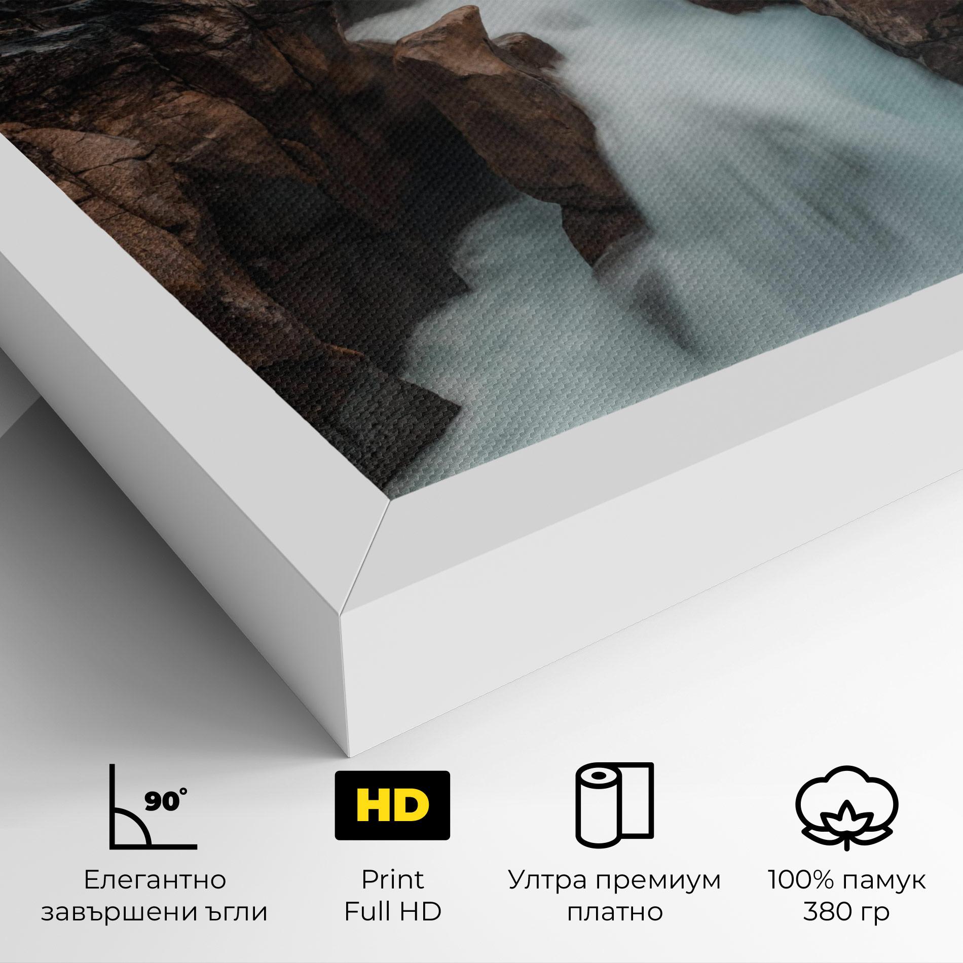 Картина на платно Orange Trees Waterfall mockup 4