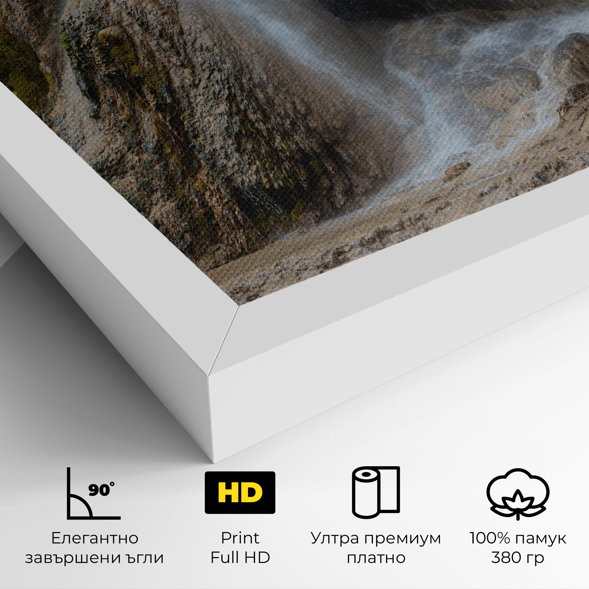 Картина на платно Pretty Waterfall Forest mockup 4