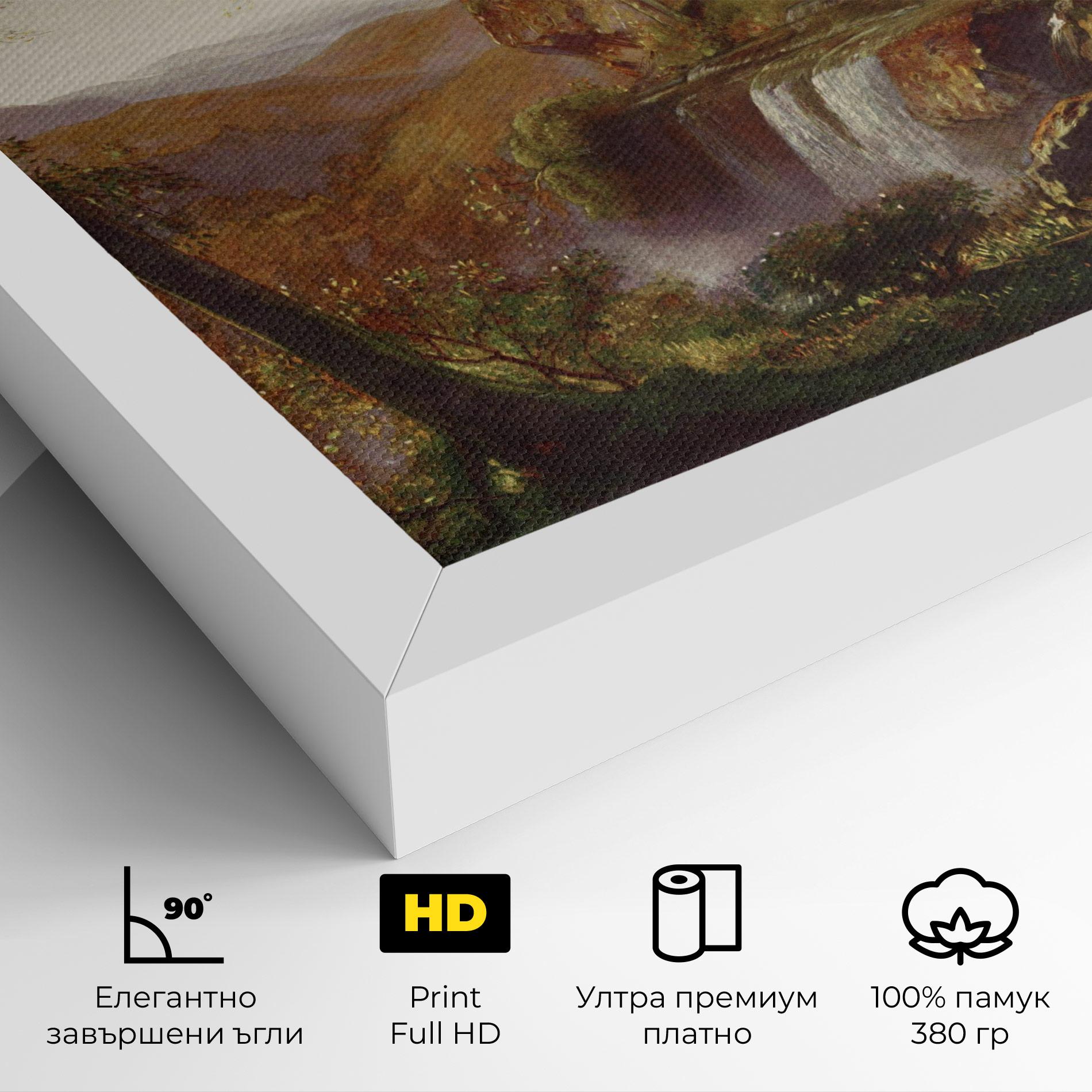 Картина на платно Waterfall Painting mockup 4