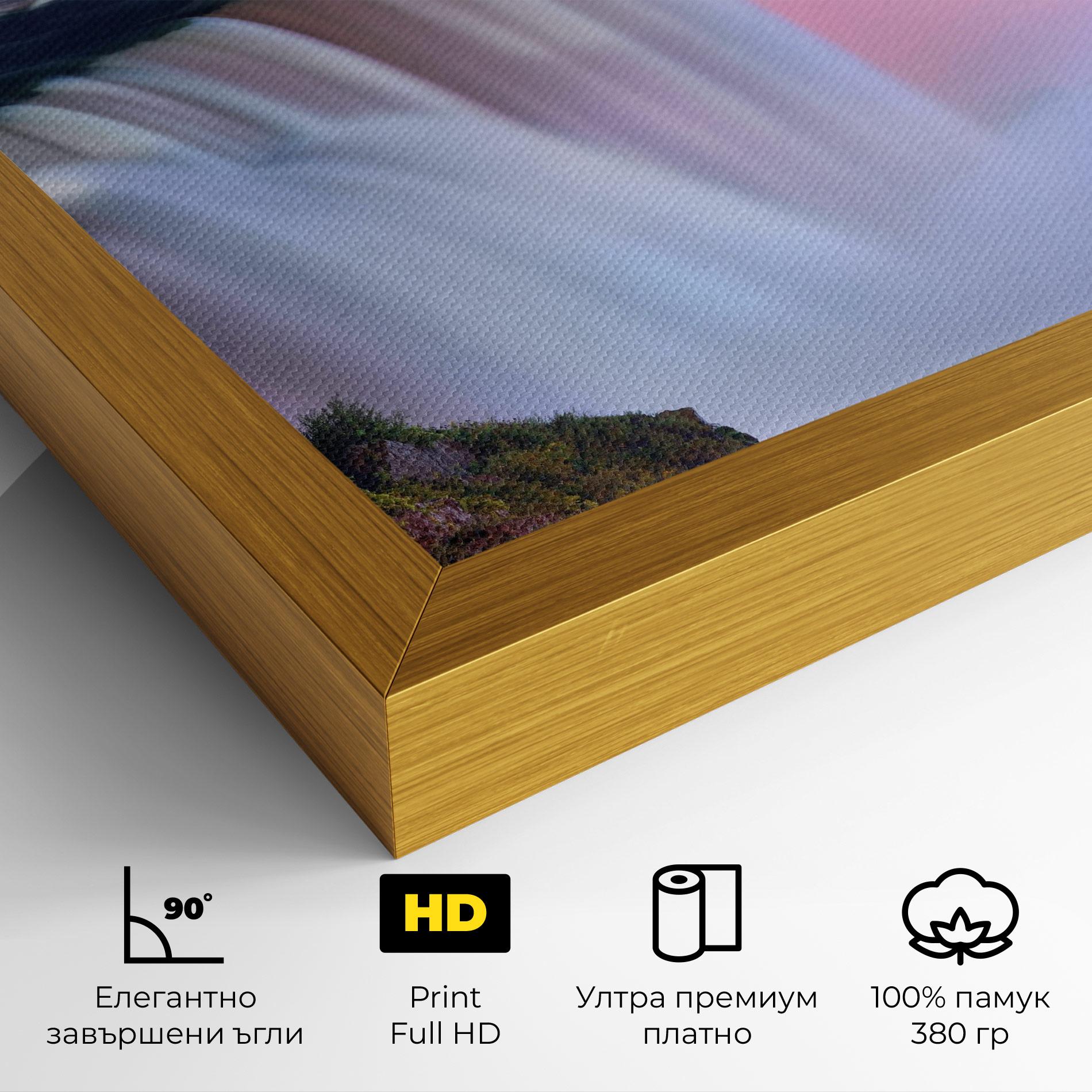 Картина на платно Dreamy Purple Waterfall mockup 4