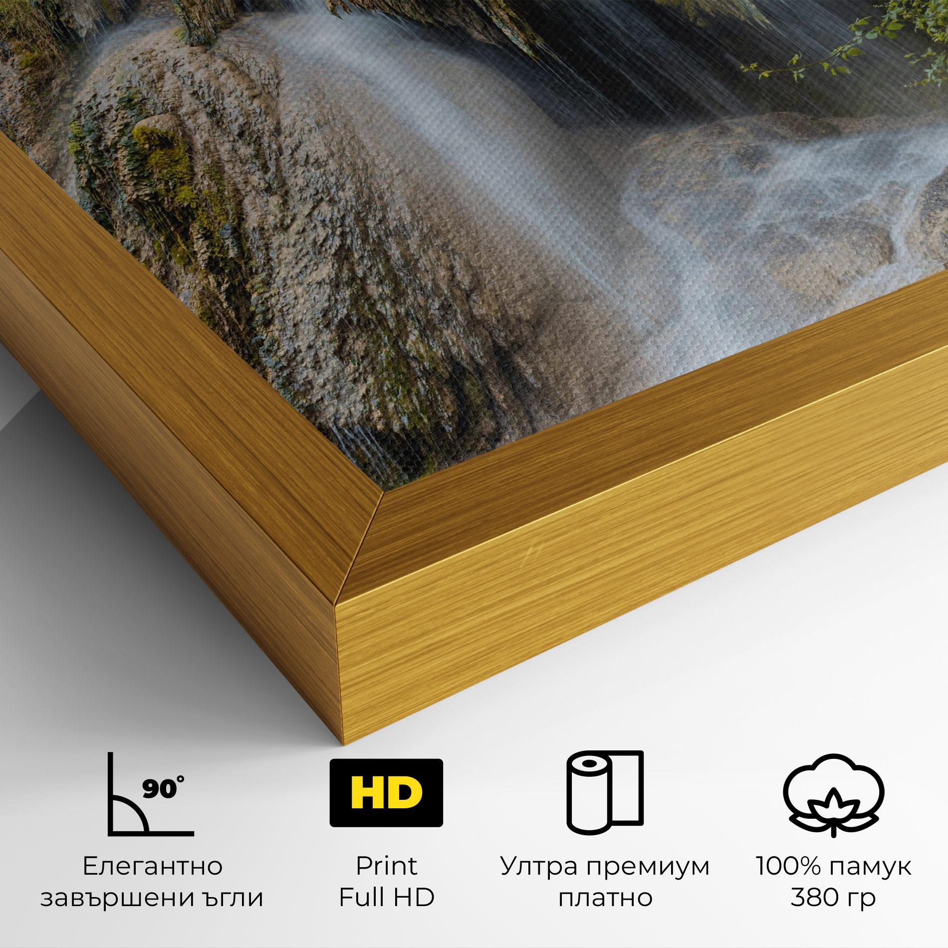 Картина на платно Forest Waterfall View mockup 4