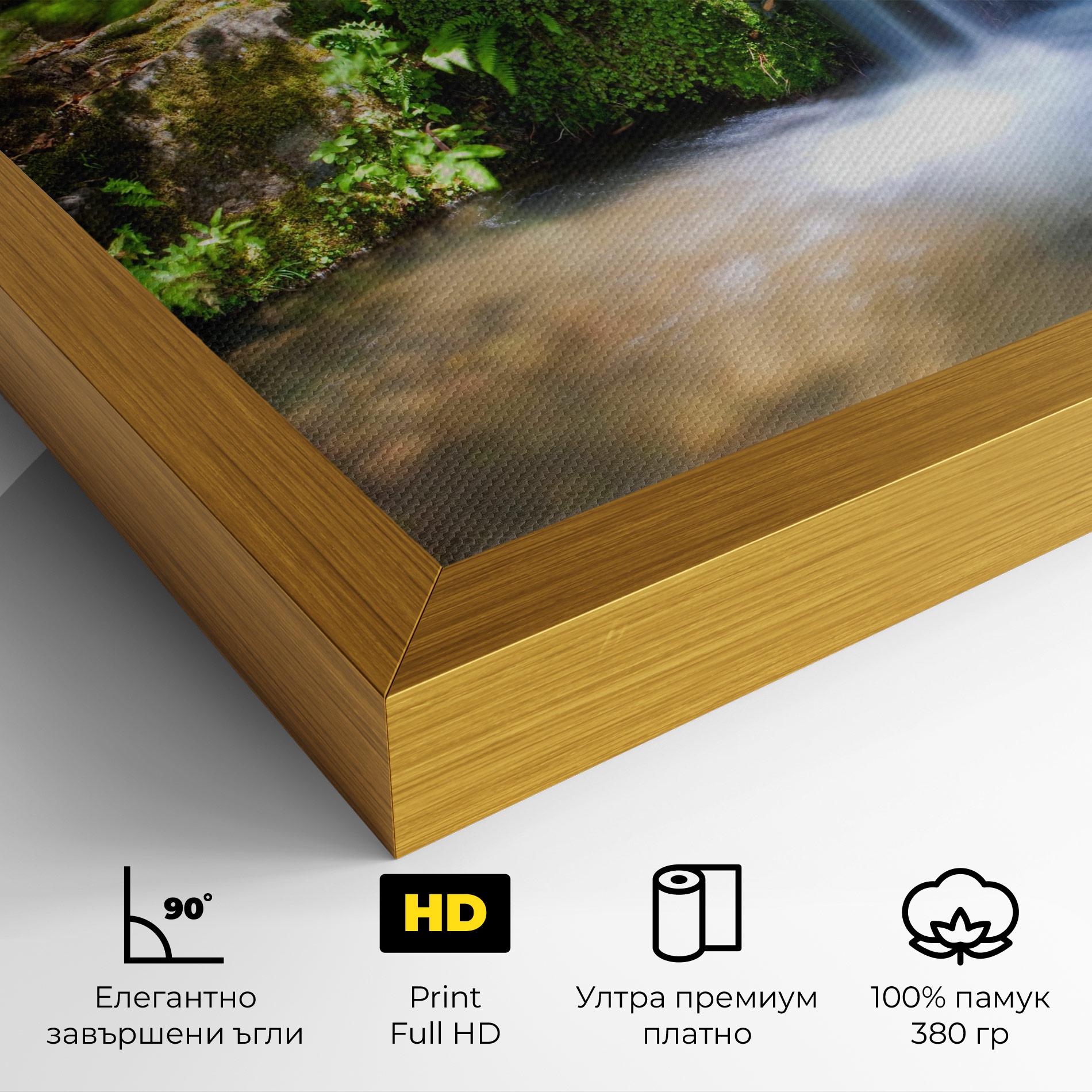 Картина на платно Jungle View Waterfall mockup 4
