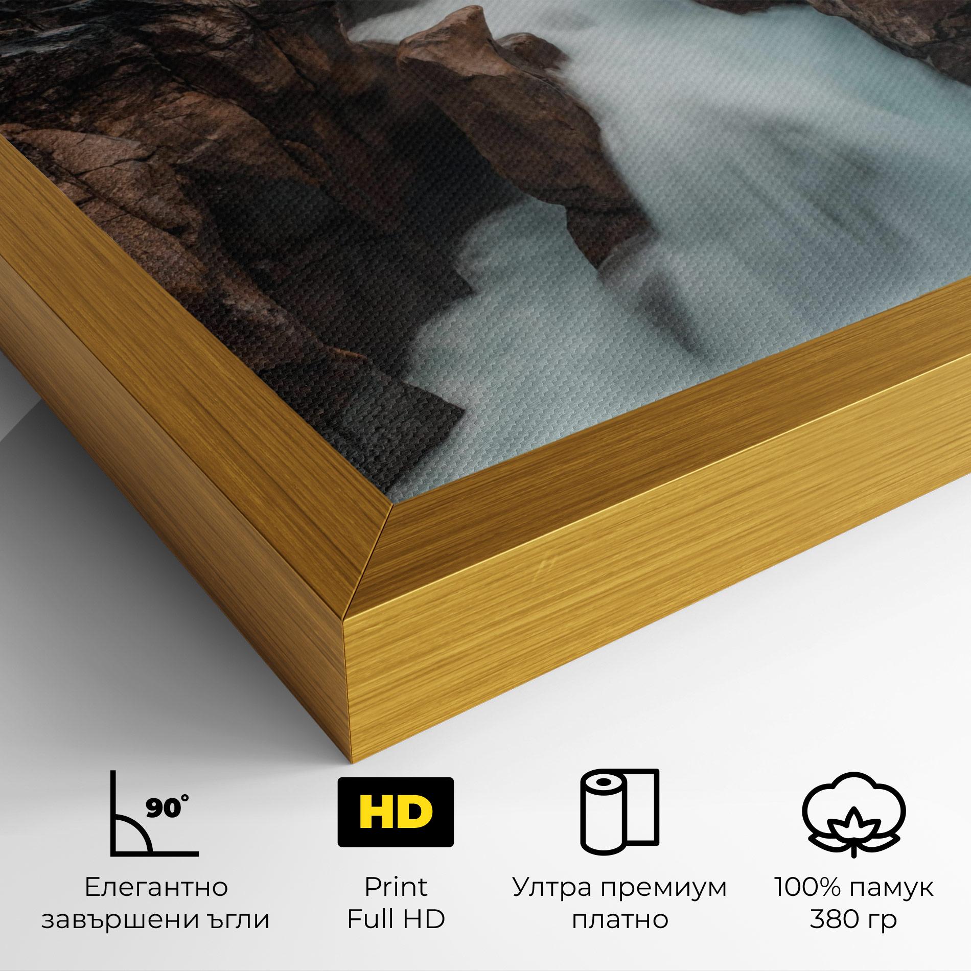 Картина на платно Orange Trees Waterfall mockup 4