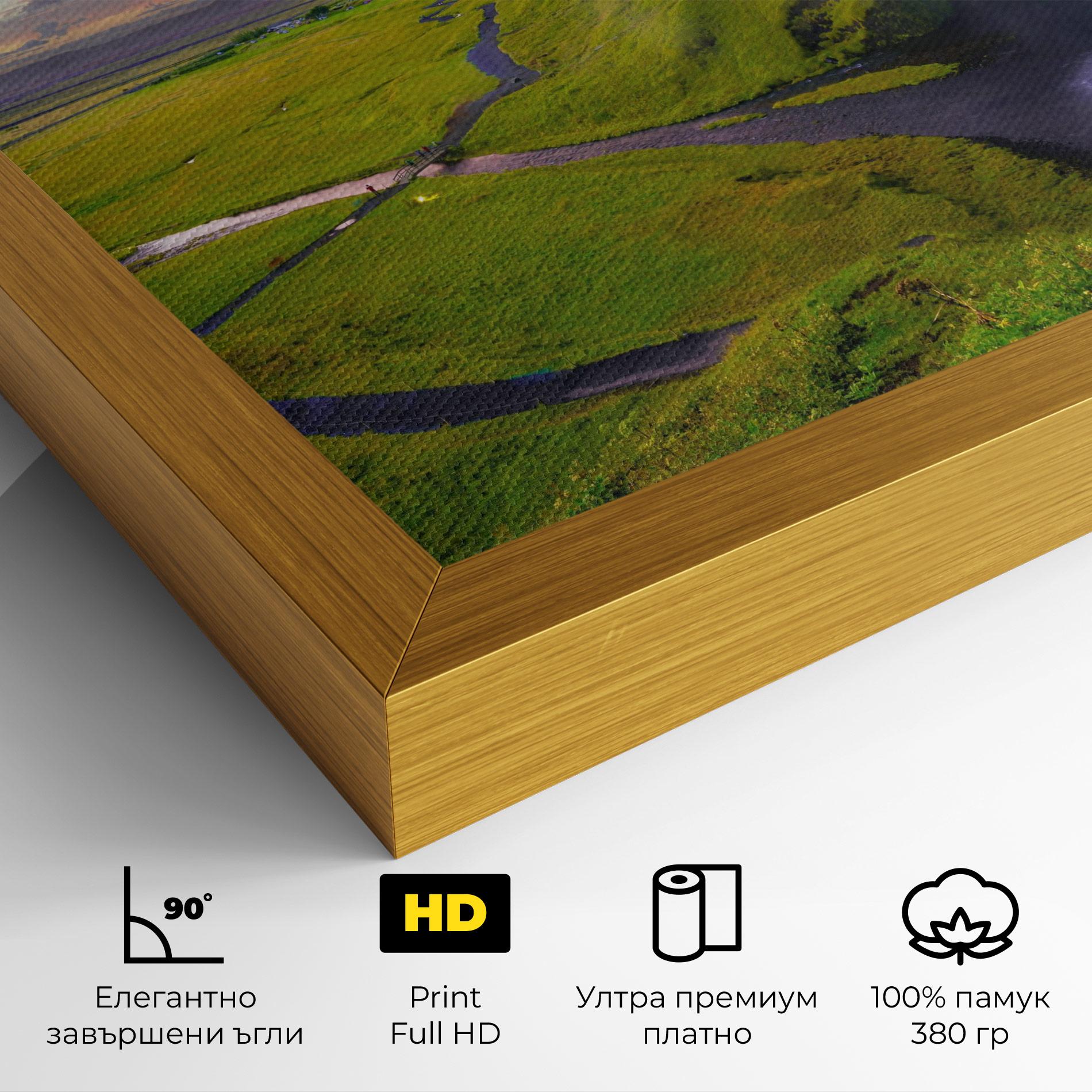 Картина на платно Pink Wky Waterfall mockup 4