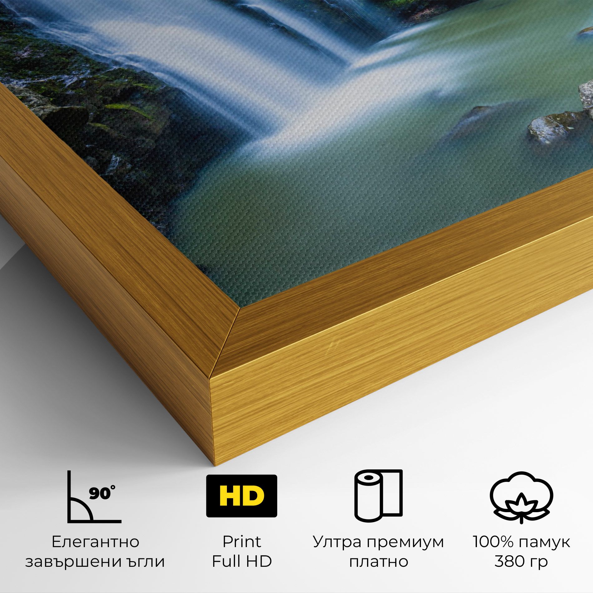 Swimming In Waterfall mockup 4