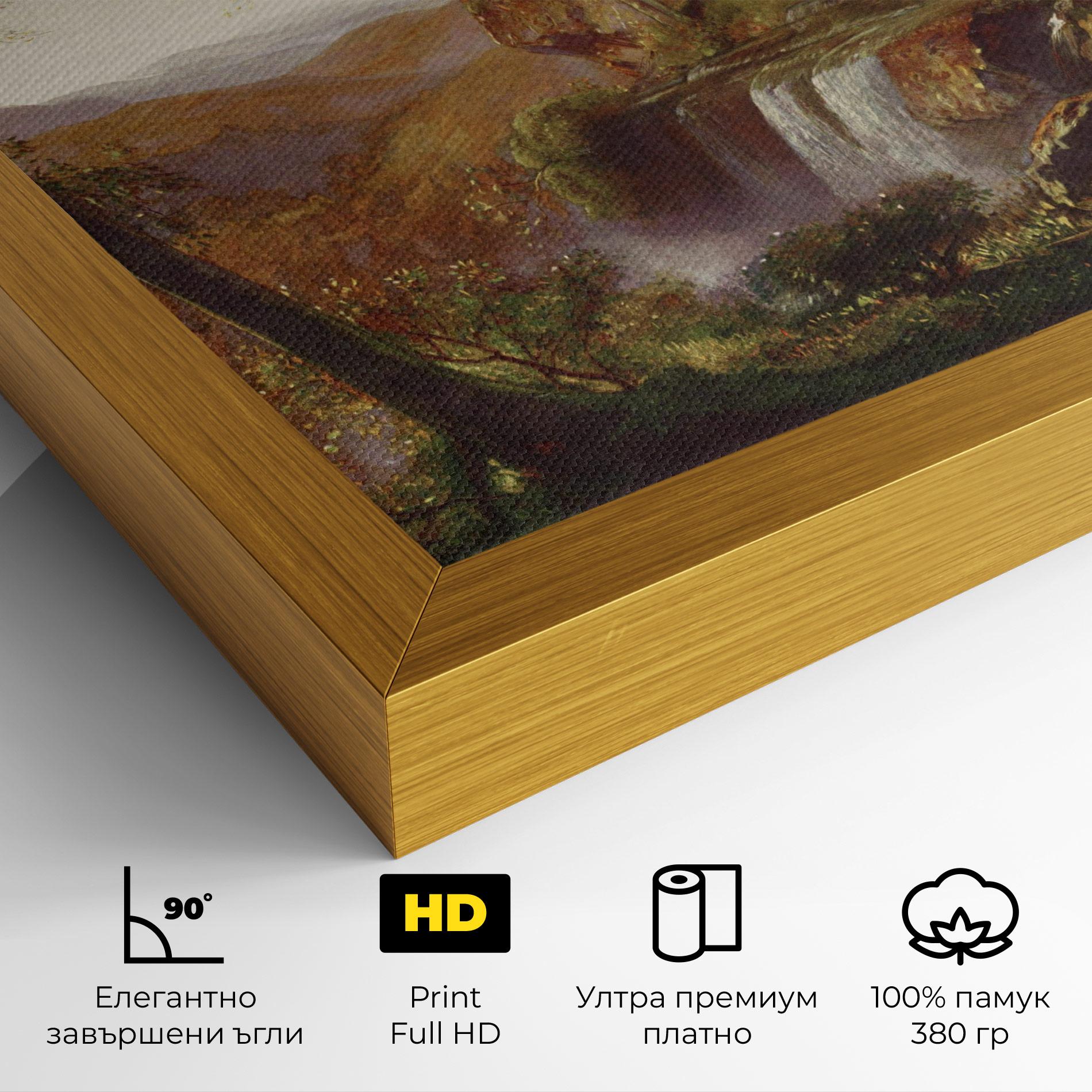 Картина на платно Waterfall Painting mockup 4