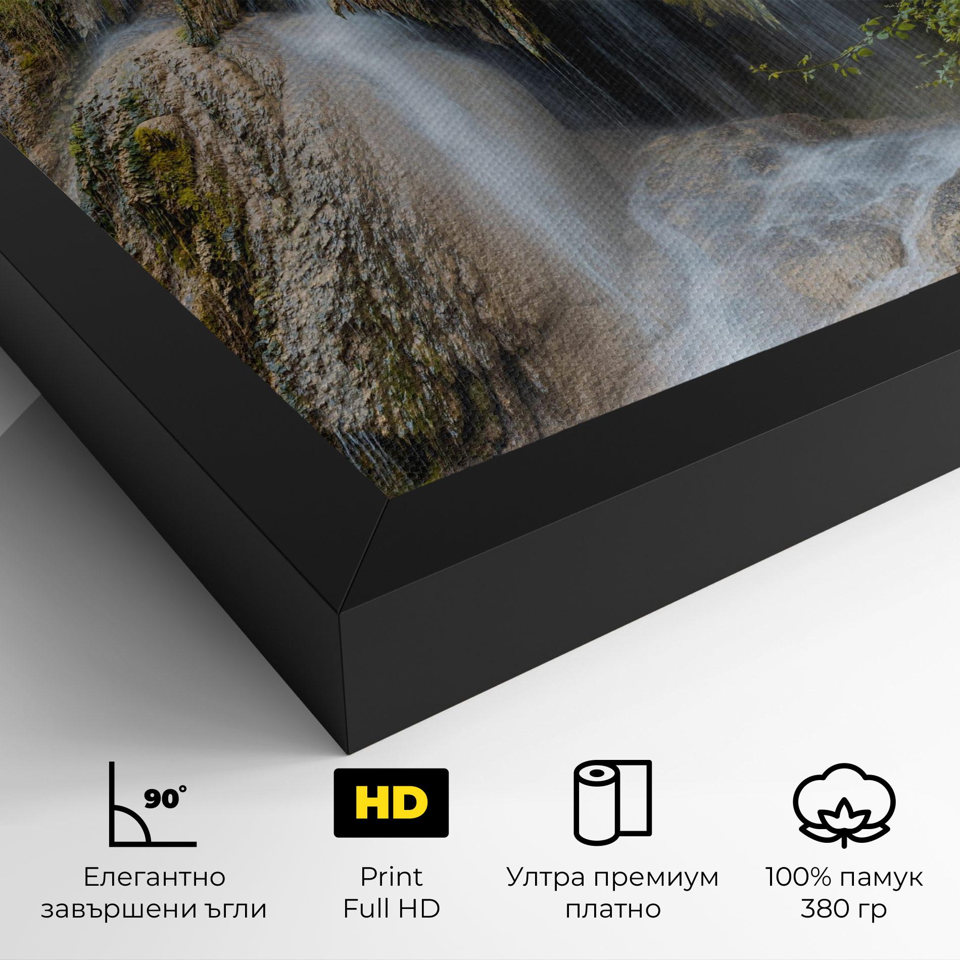 Картина на платно Forest Waterfall View mockup 4