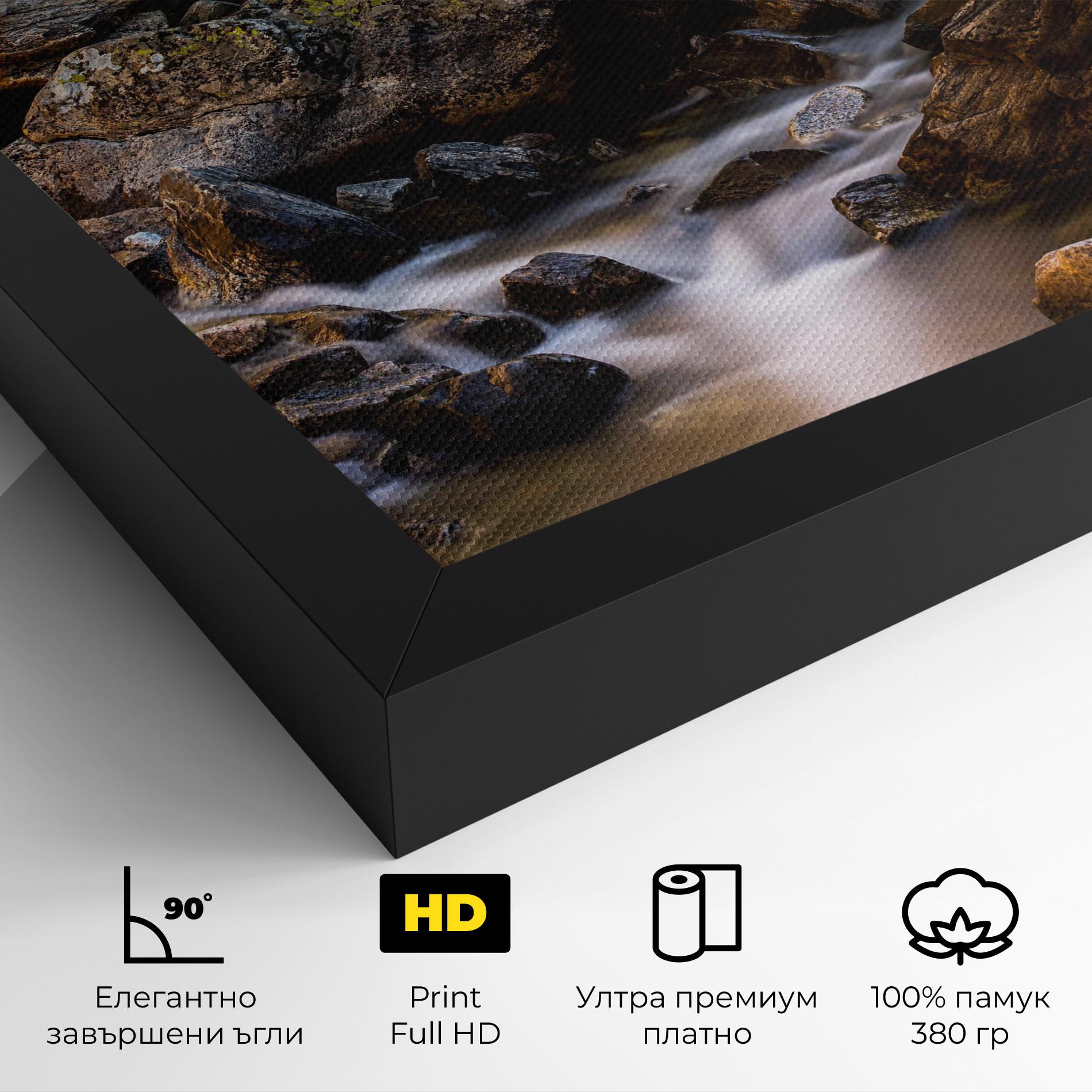 Картина на платно Nature Rocks Waterfall mockup 4