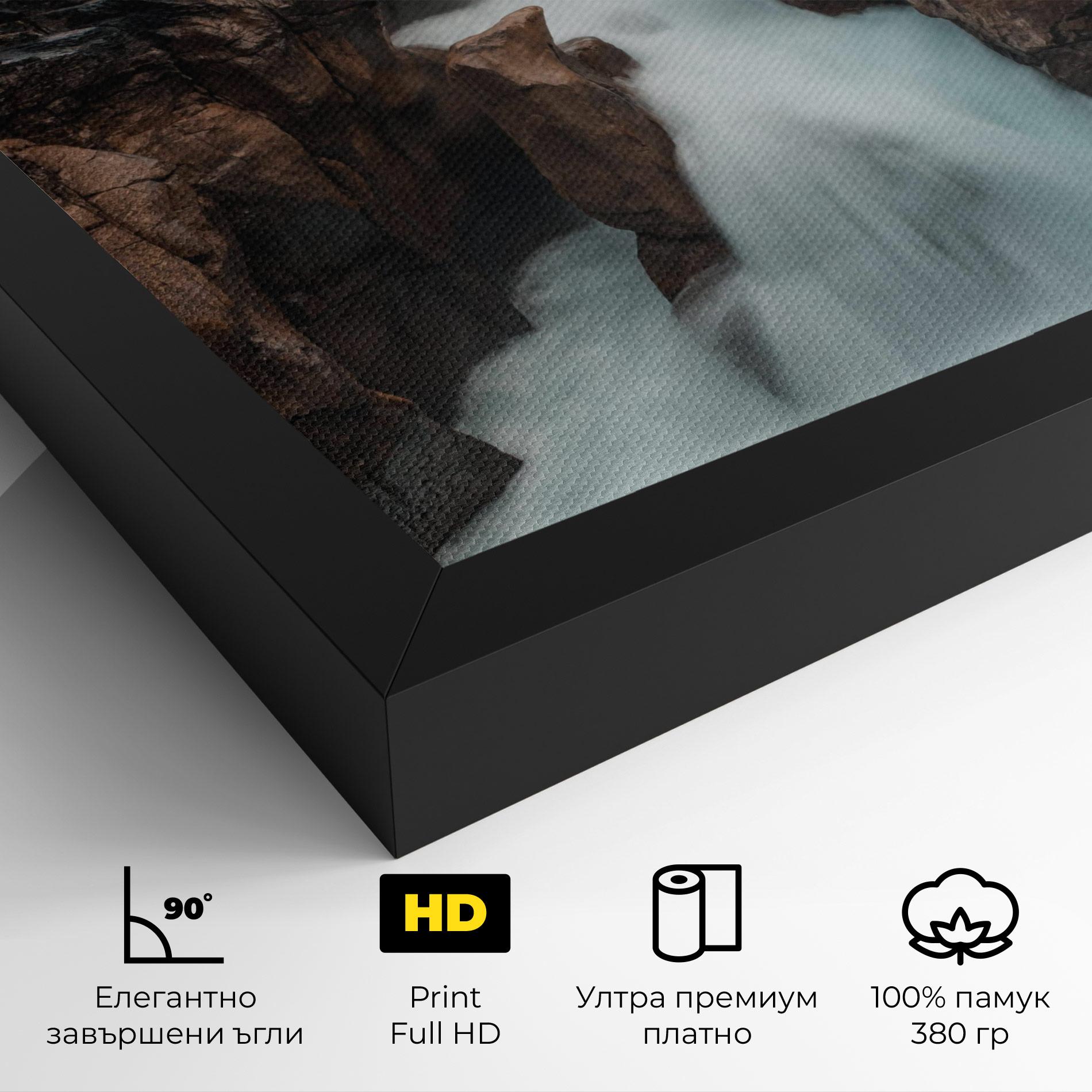 Картина на платно Orange Trees Waterfall mockup 4