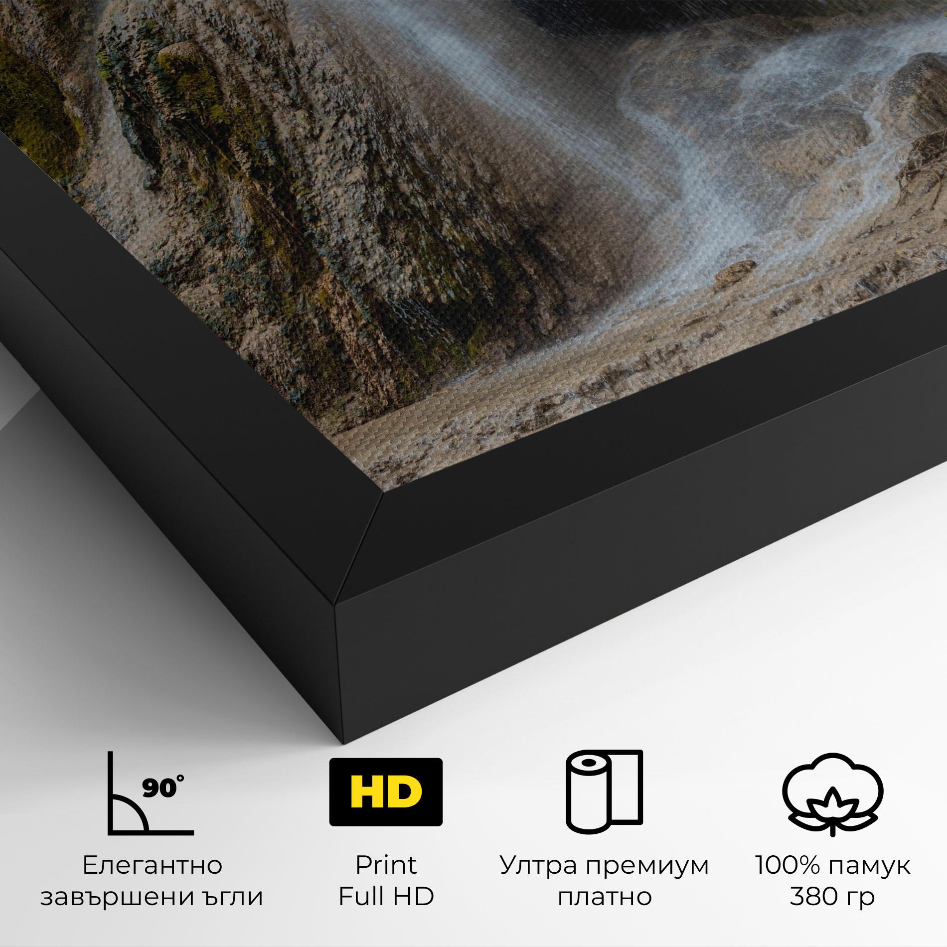 Картина на платно Pretty Waterfall Forest mockup 4