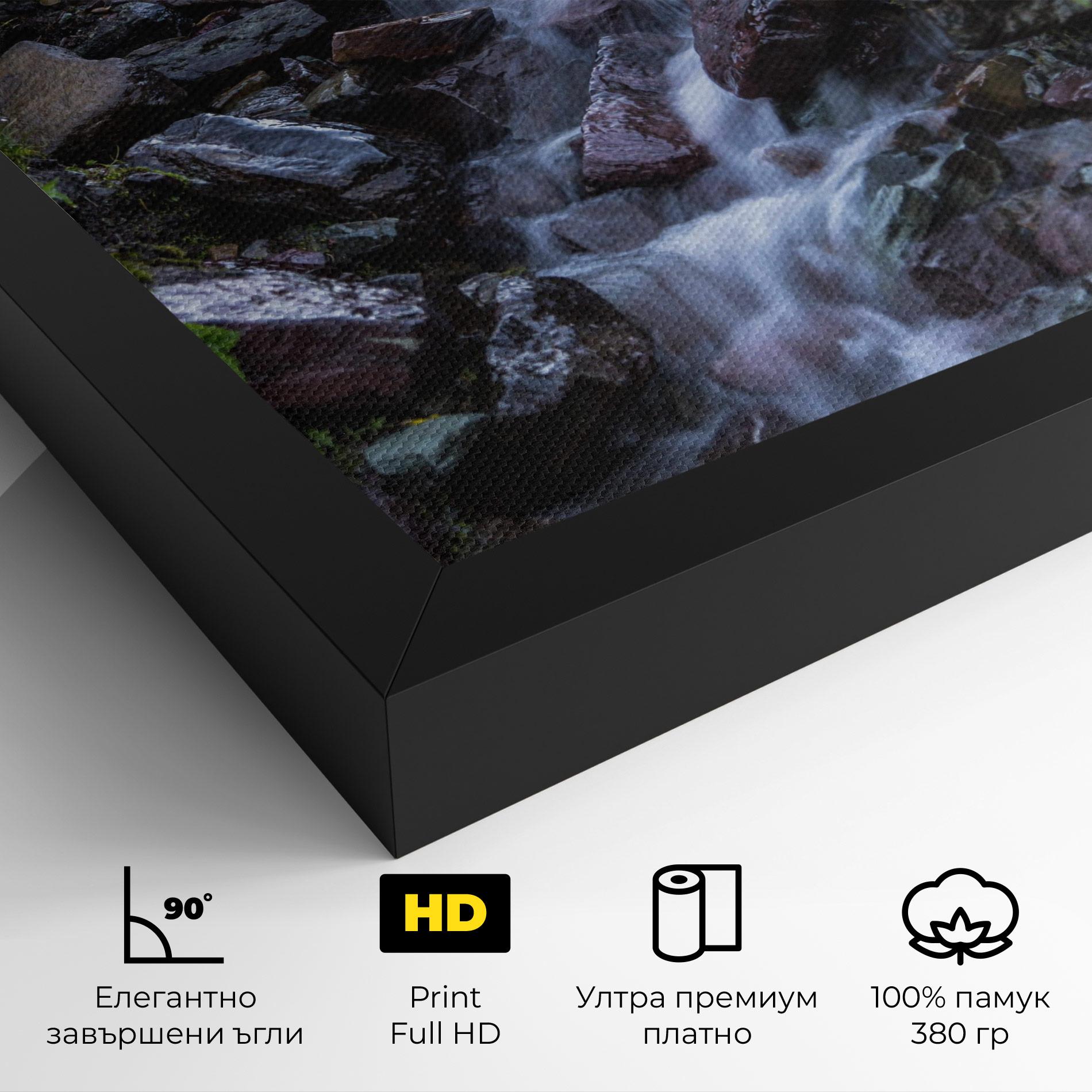 Картина на платно Water Falling Field mockup 4