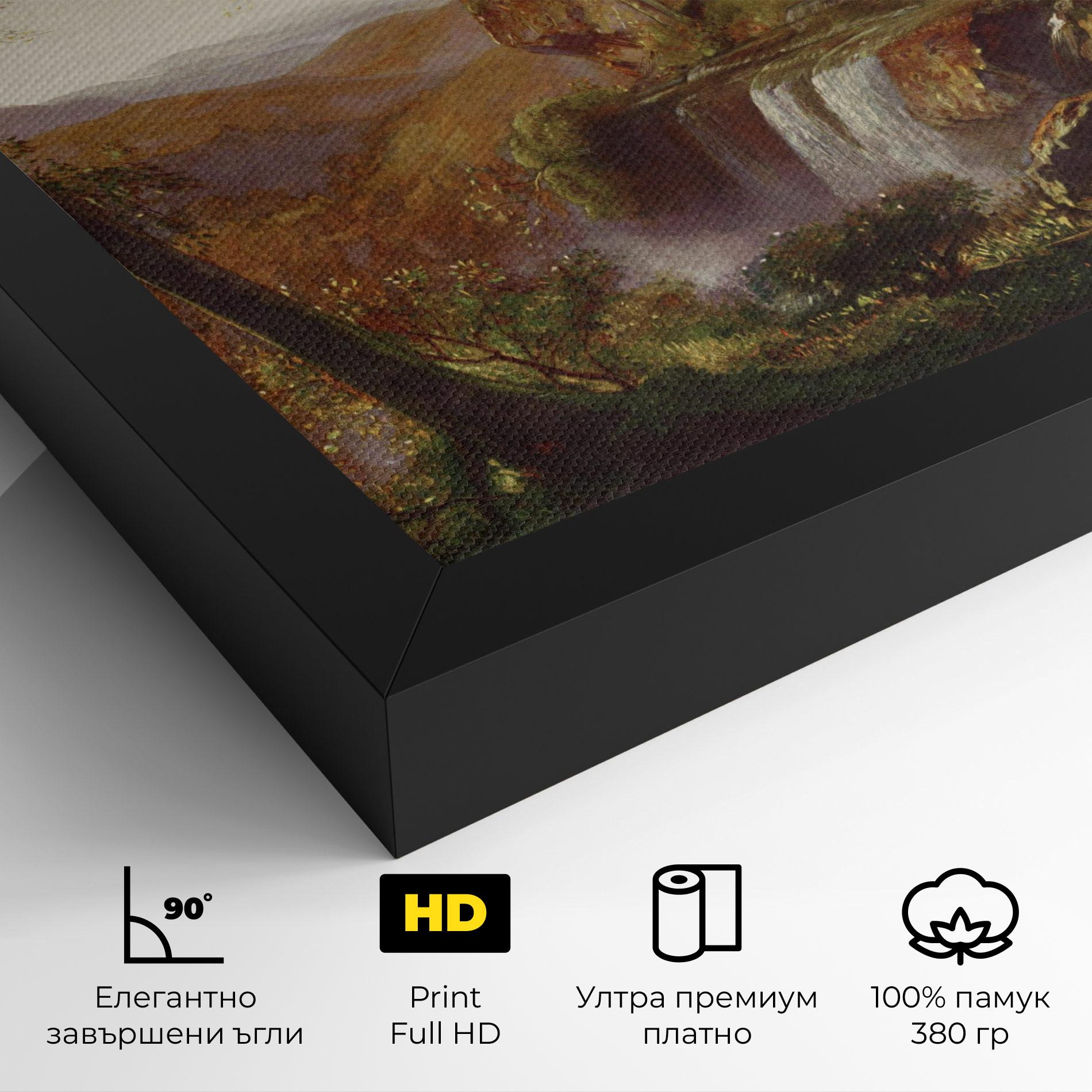 Картина на платно Waterfall Painting mockup 4
