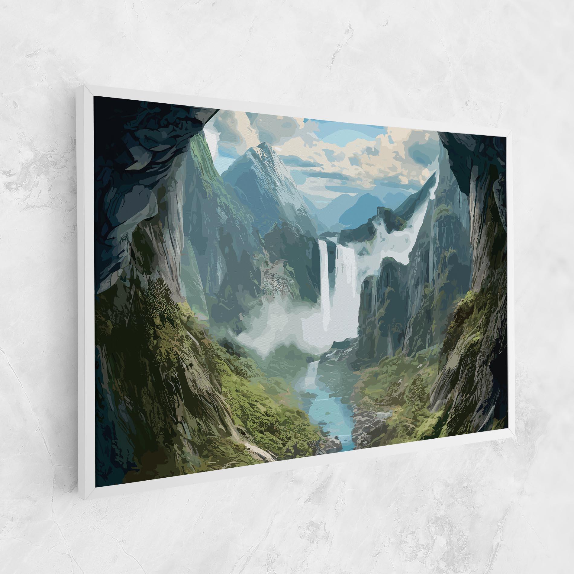 Картина на платно Amazing Waterfall mockup 1
