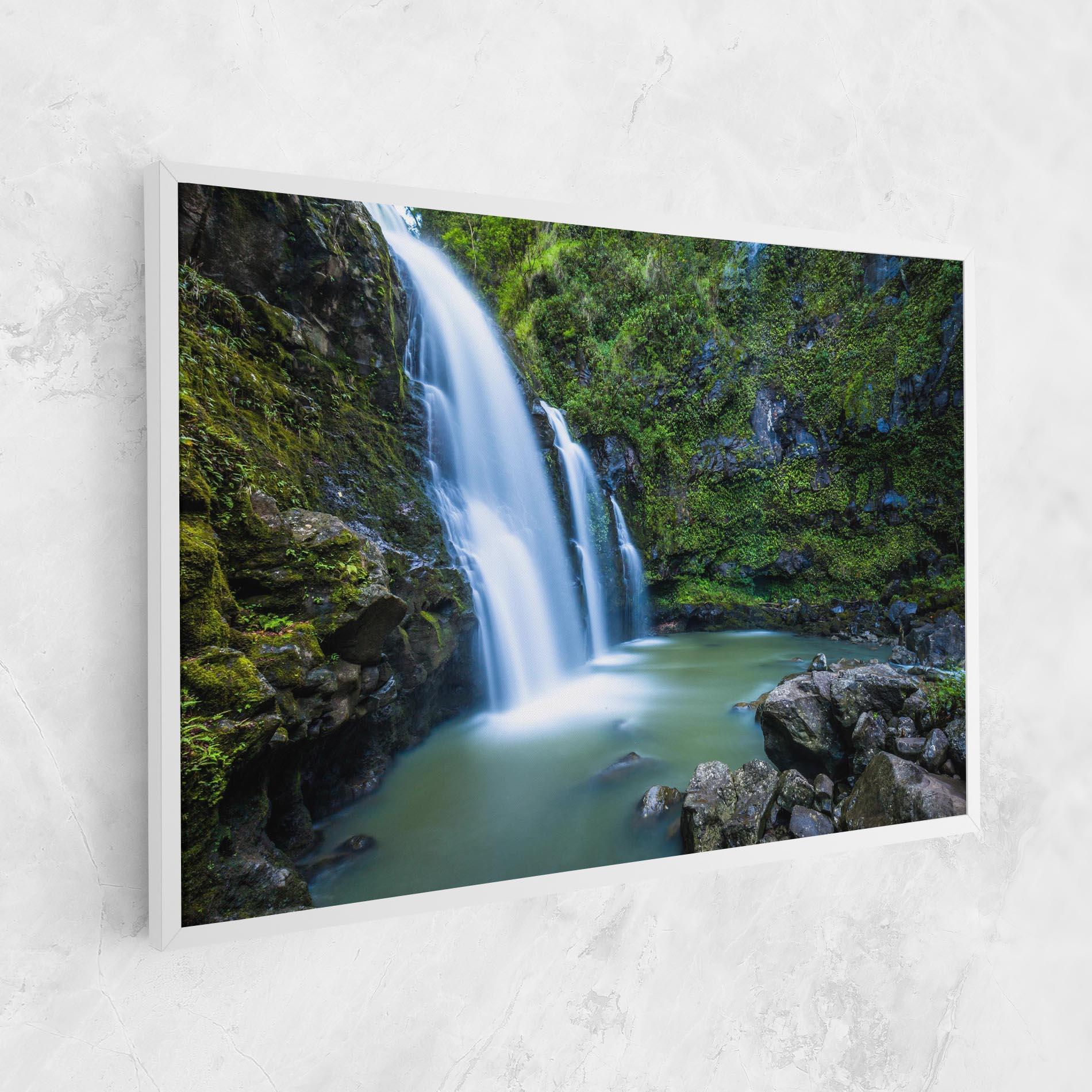 Картина на платно Swimming In Waterfall mockup 1