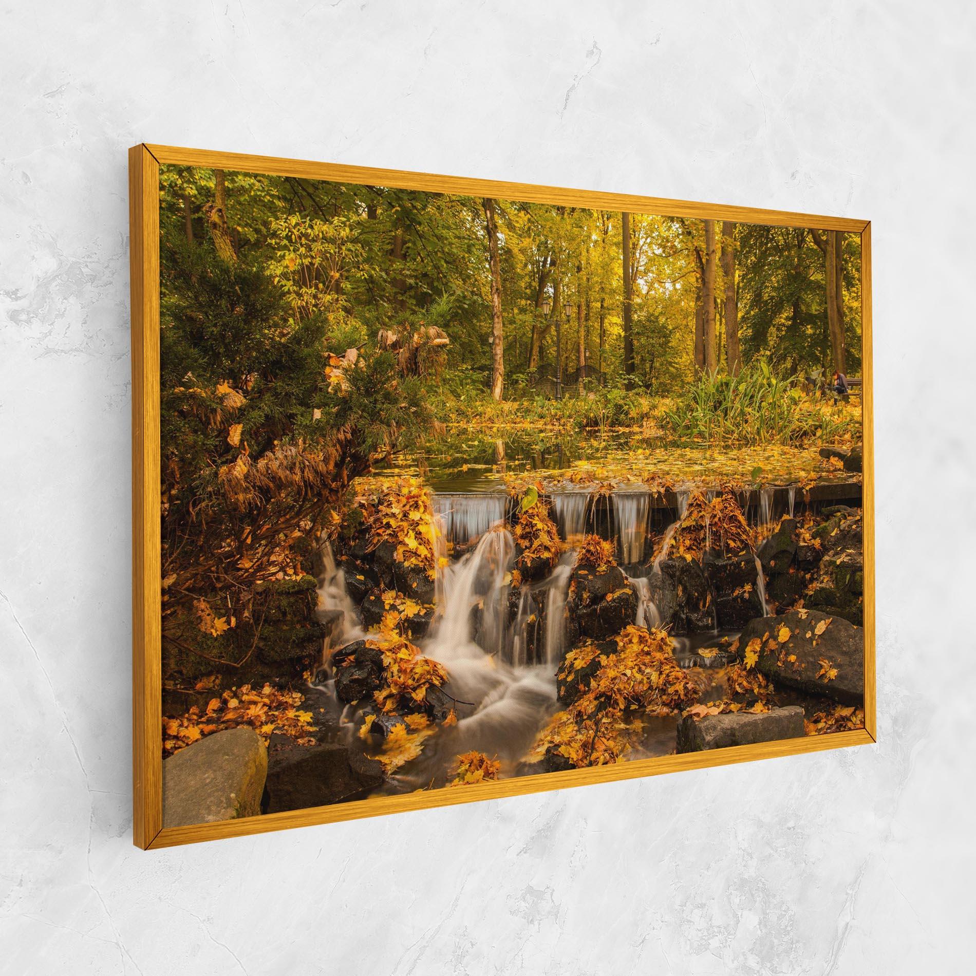 Картина на платно Autumn Pretty Waterfall mockup 1