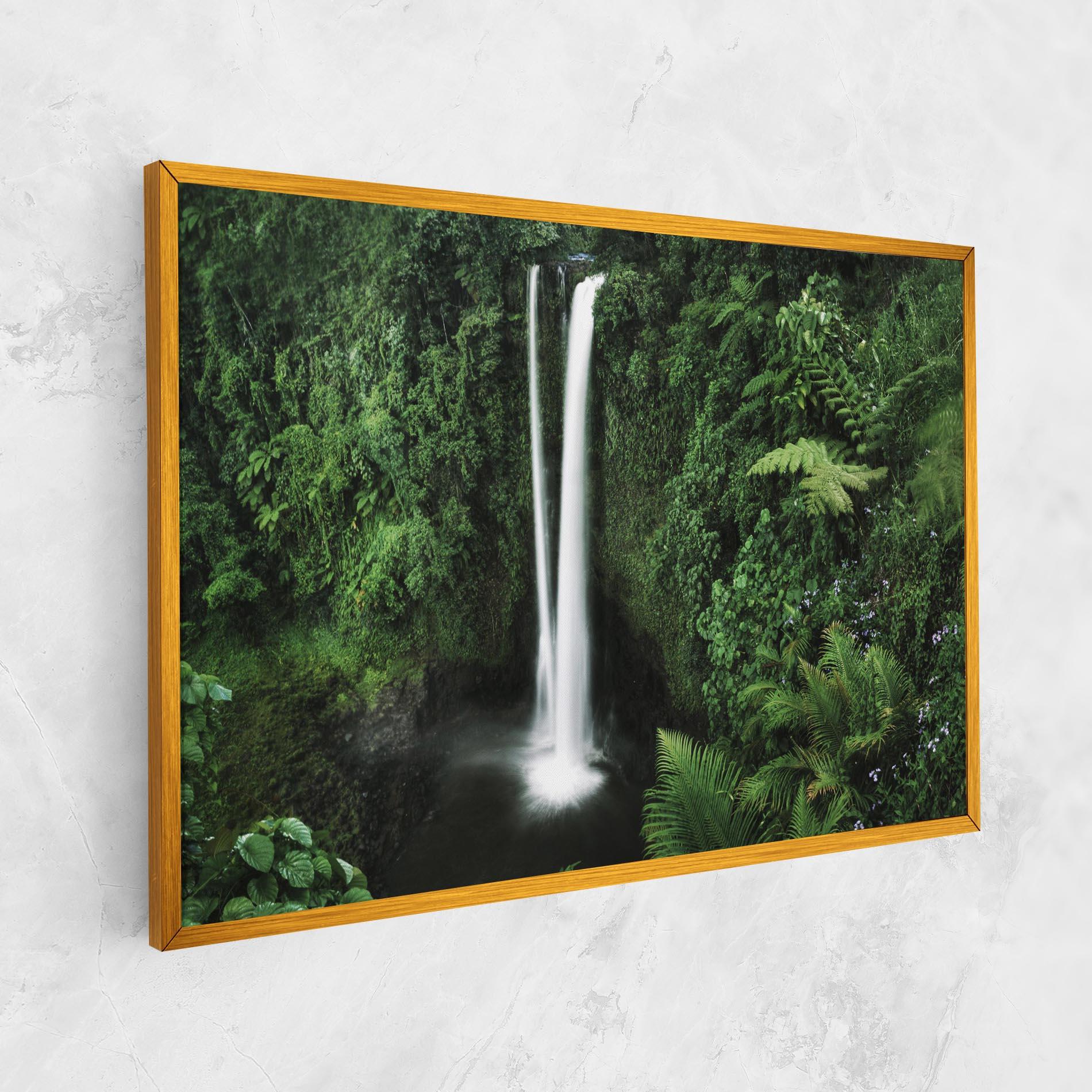 Картина на платно Green Nature Waterfall mockup 1