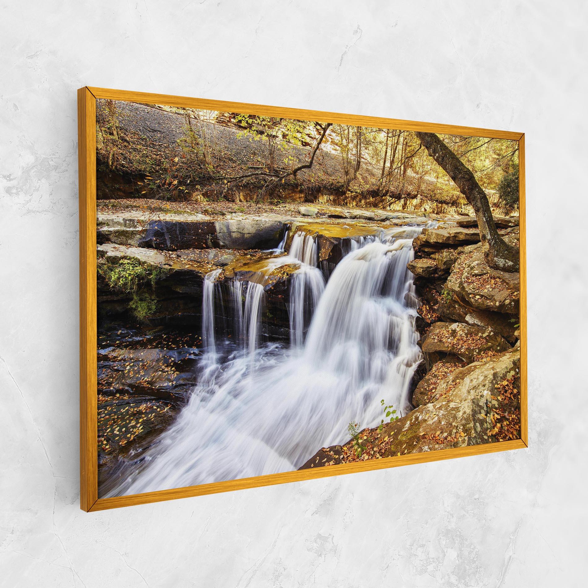 Картина на платно Pretty Autumn Waterfall mockup 1