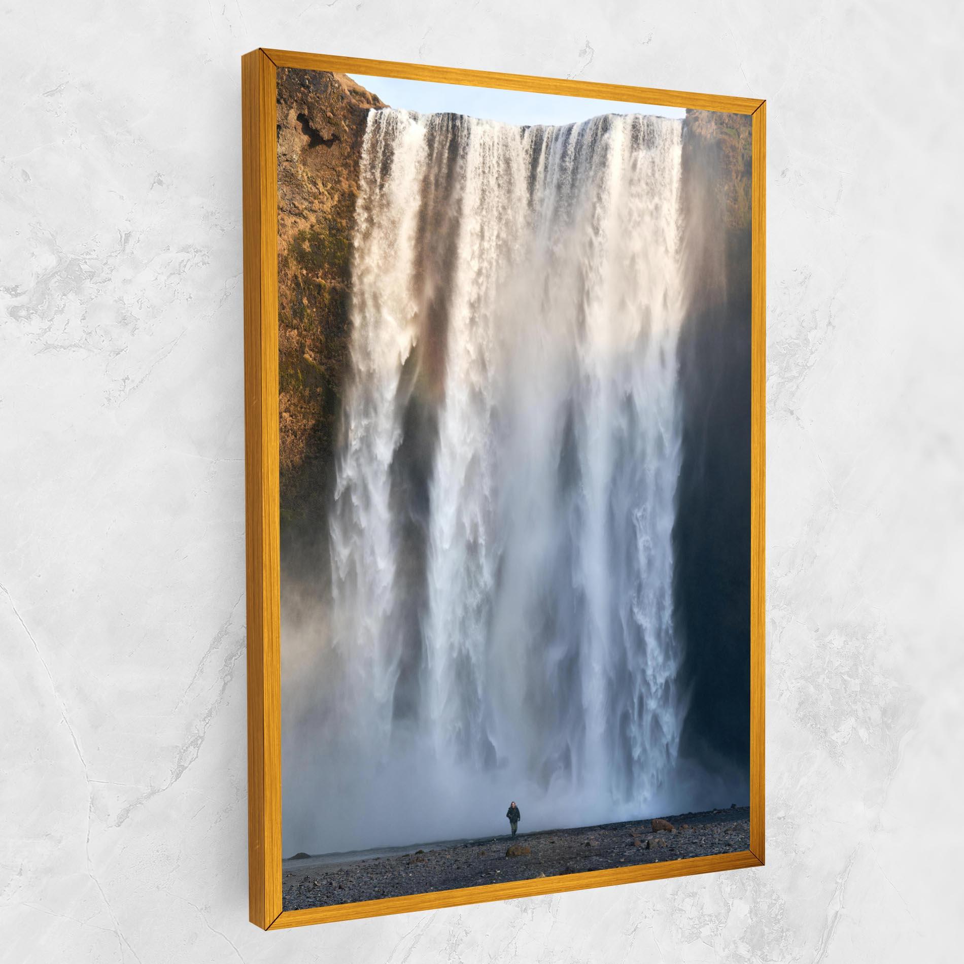 Картина на платно Small Man Waterfall mockup 1