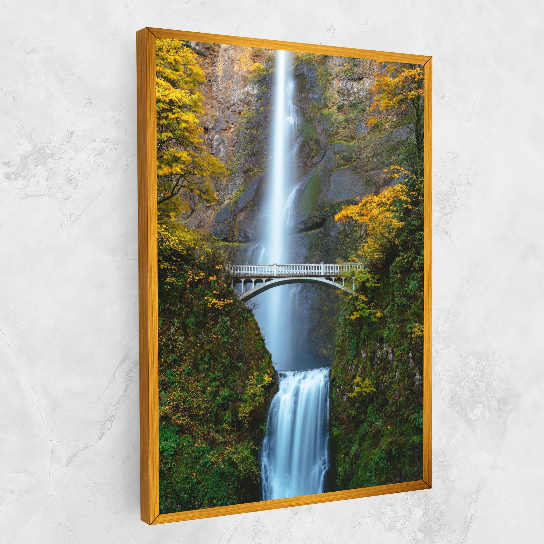 Картина на платно Yellow Leaves Bridge mockup 1