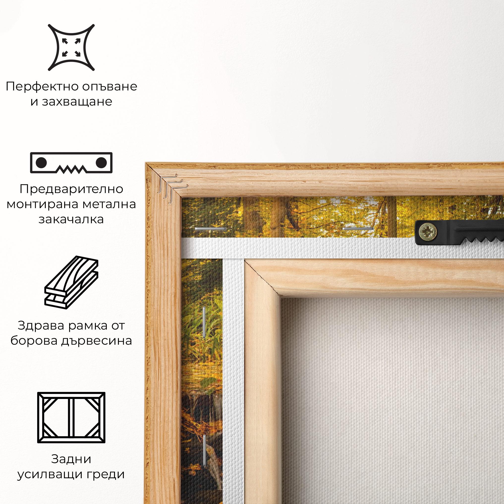 Картина на платно Autumn Pretty Waterfall mockup 5