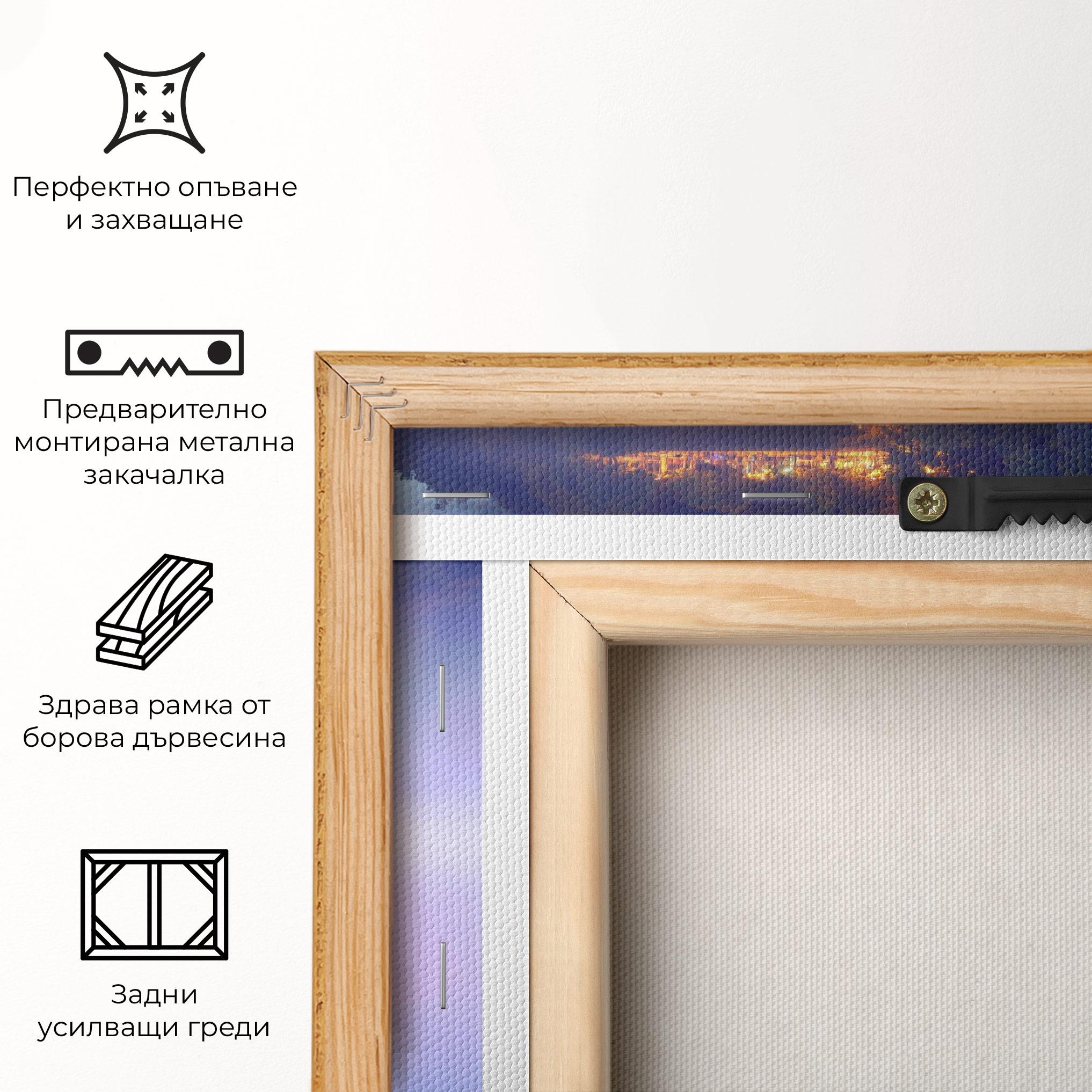 Картина на платно Dreamy Purple Waterfall mockup 5