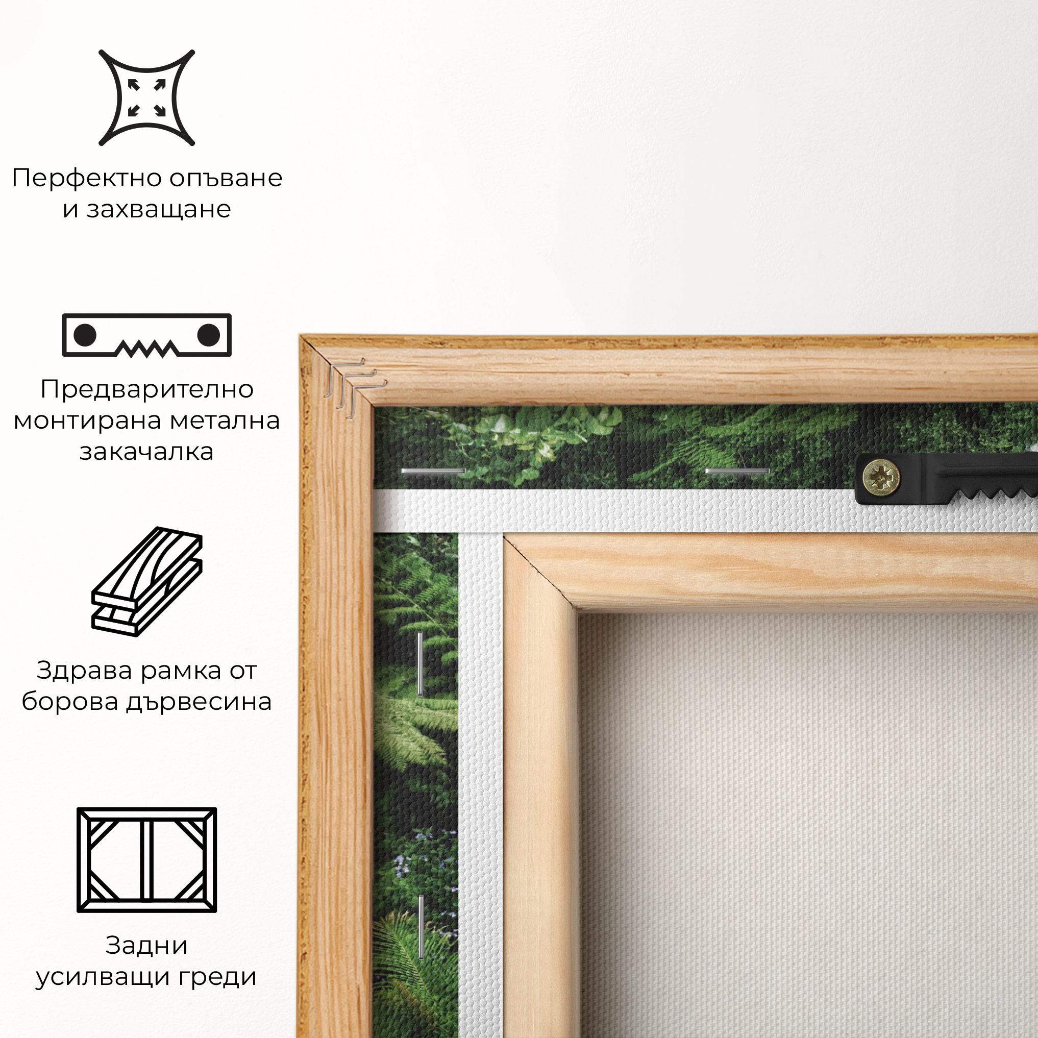 Картина на платно Green Nature Waterfall mockup 5