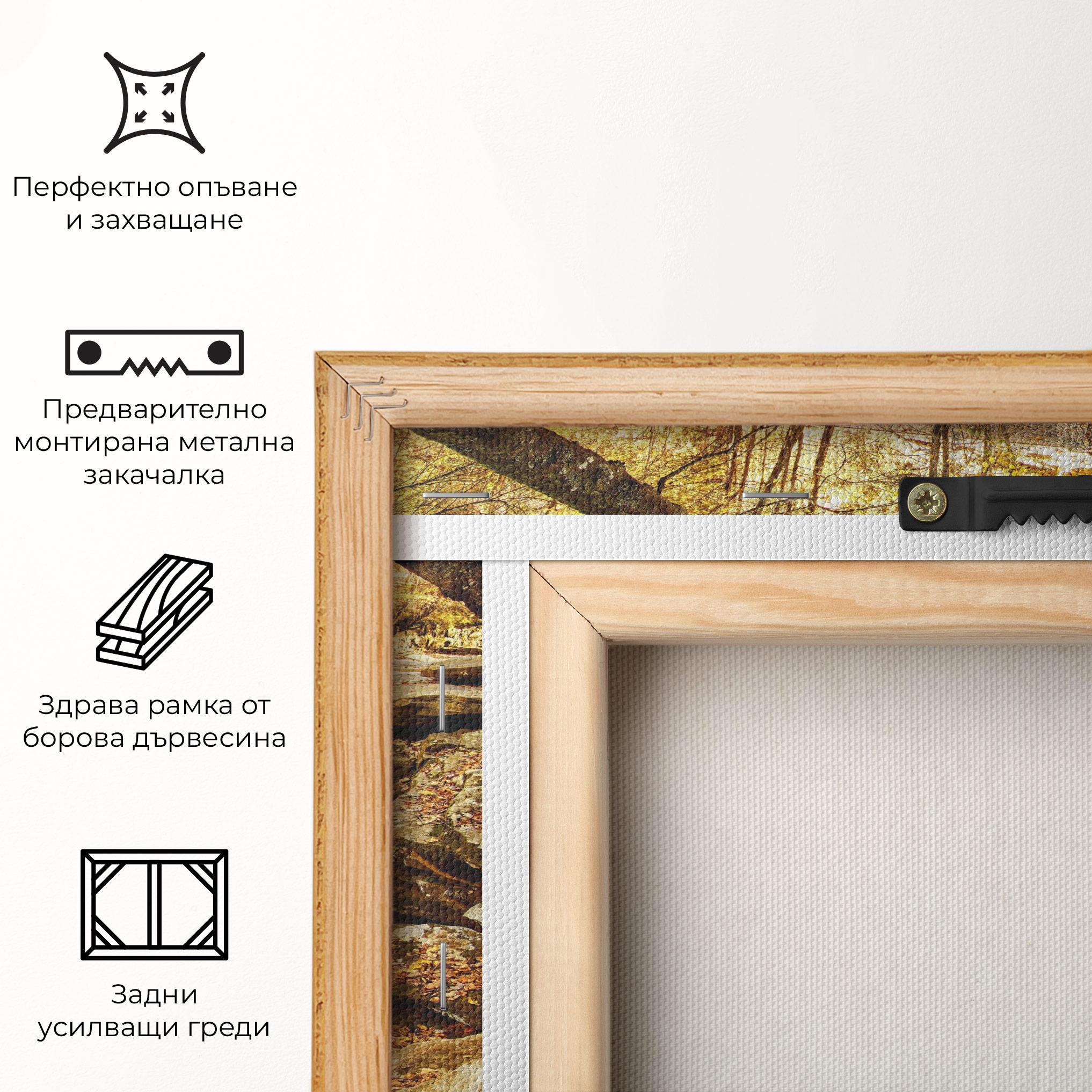 Картина на платно Pretty Autumn Waterfall mockup 5