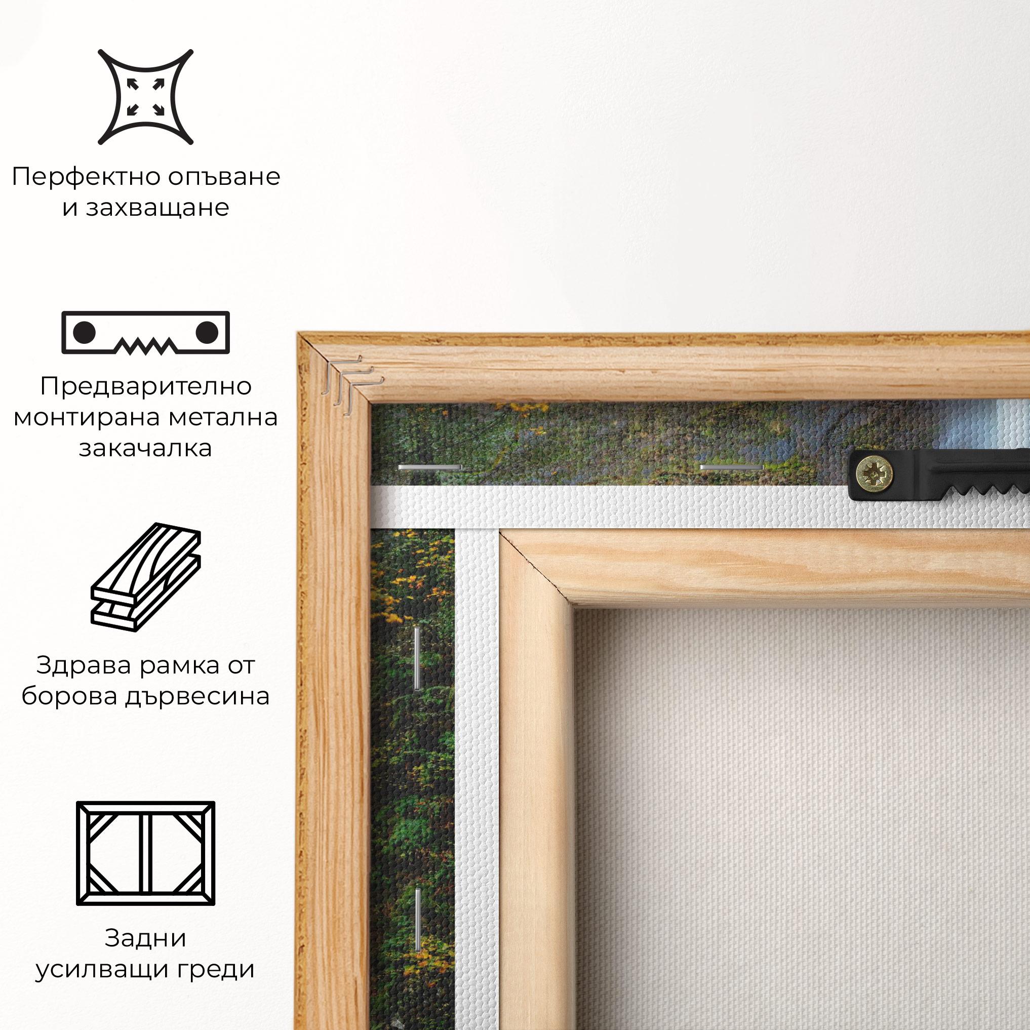 Картина на платно Yellow Leaves Bridge mockup 5