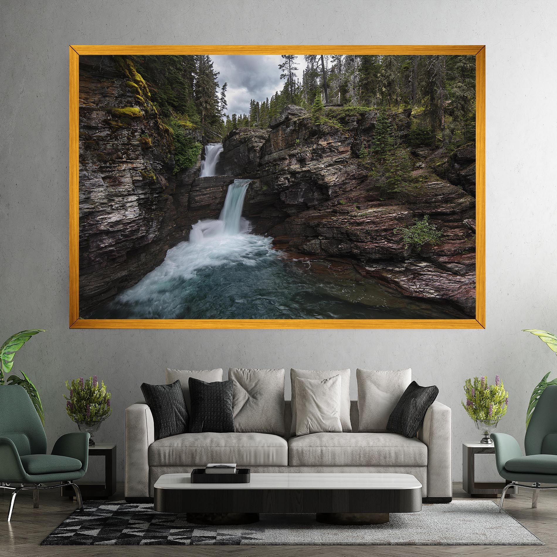 Majestic Forest Waterfall mockup 7