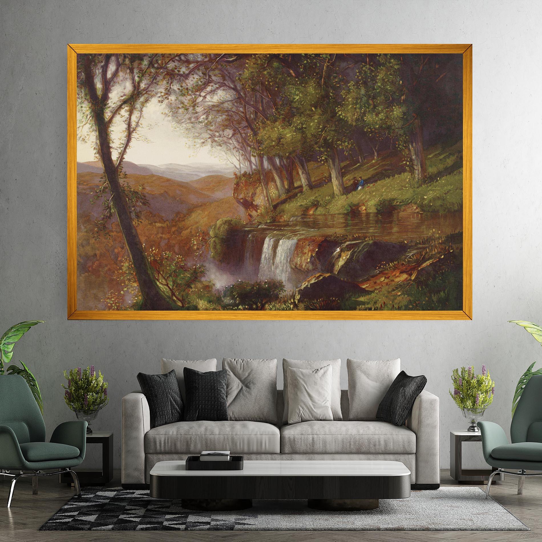 Картина на платно Waterfall Painting mockup 7
