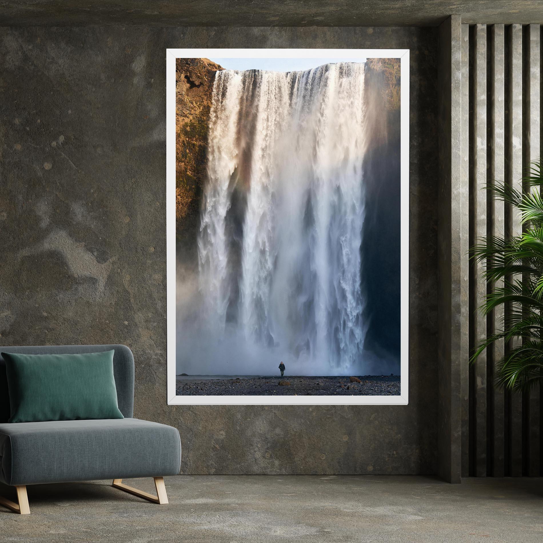 Картина на платно Small Man Waterfall mockup 7