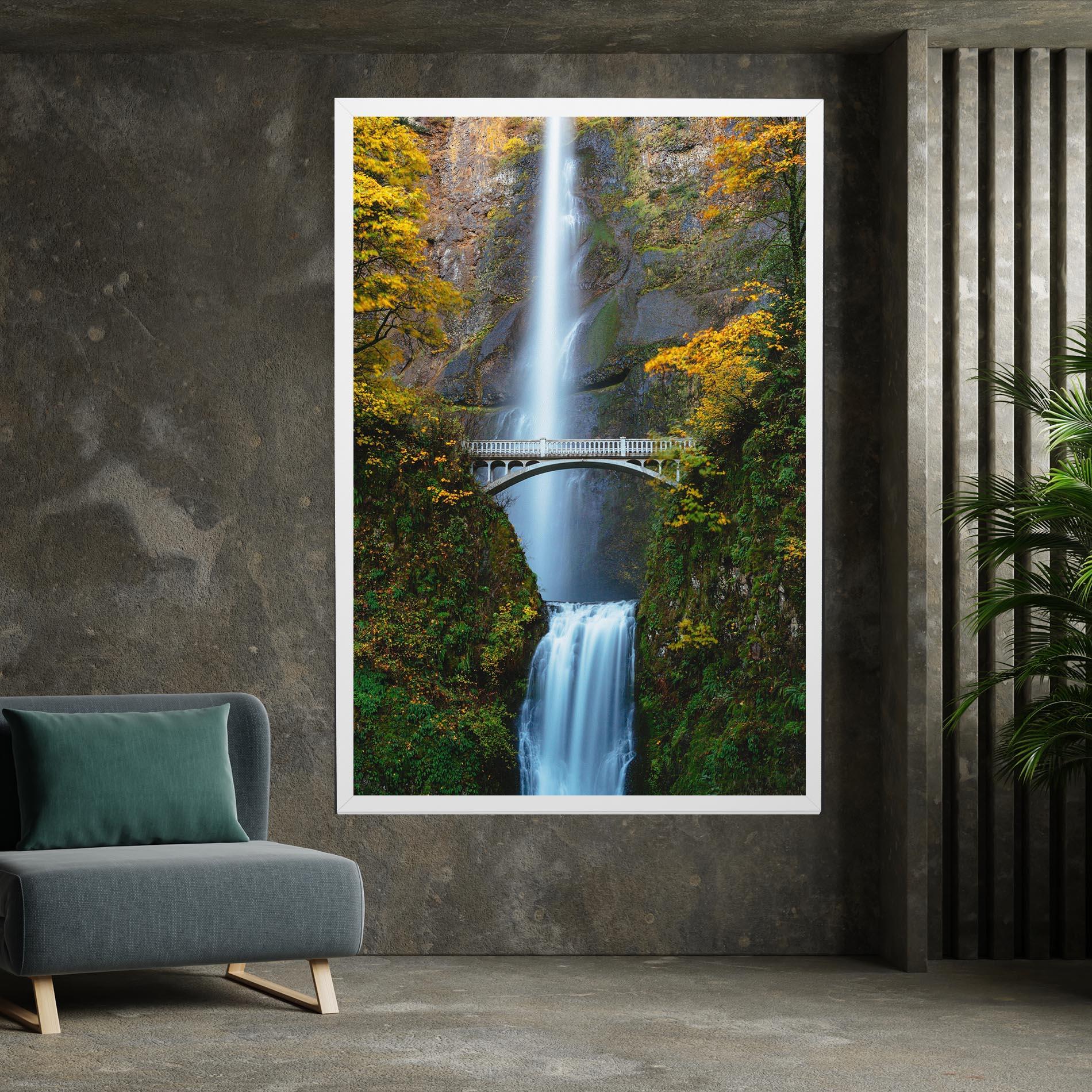Картина на платно Yellow Leaves Bridge mockup 7