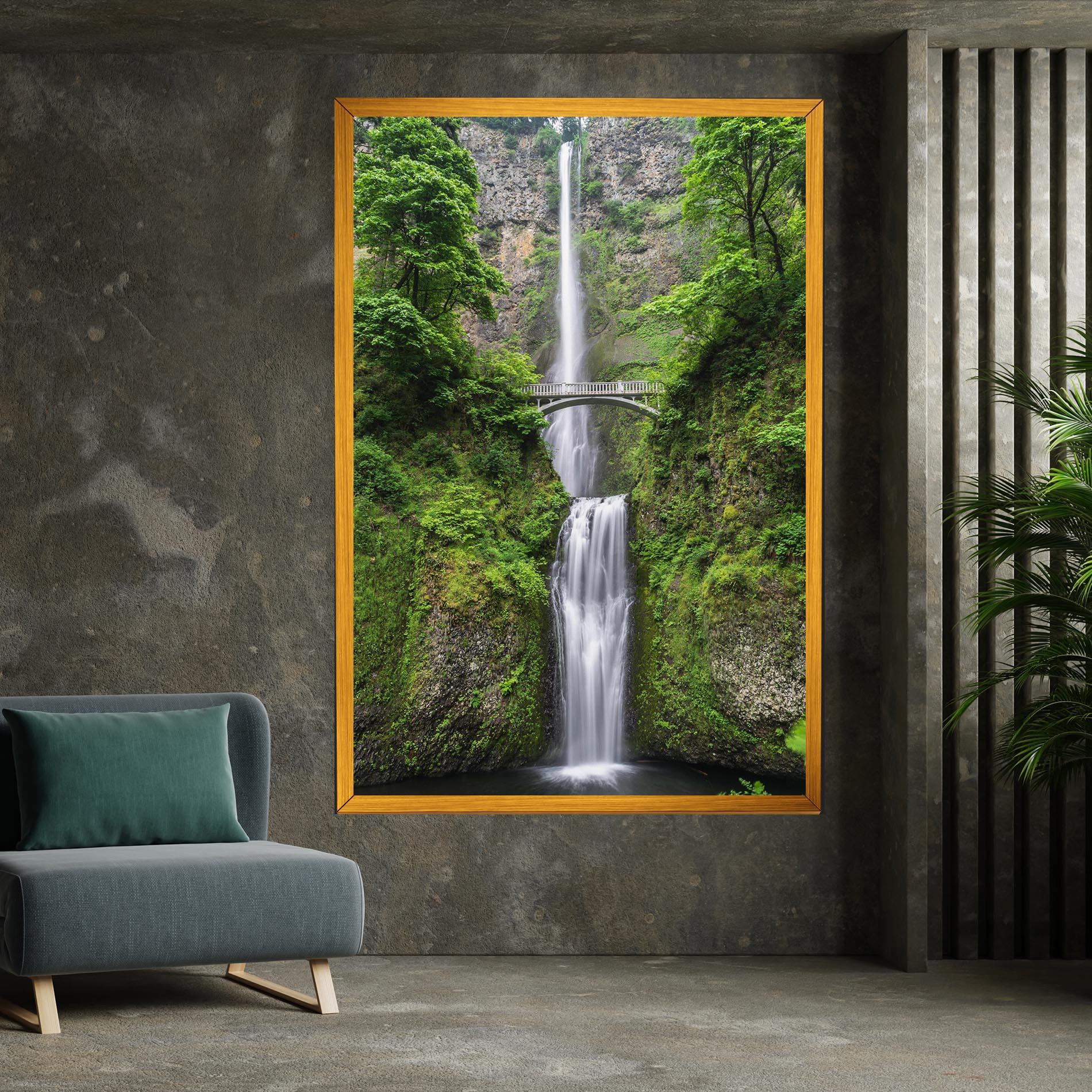 Картина на платно Green Leaves Bridge View mockup 7