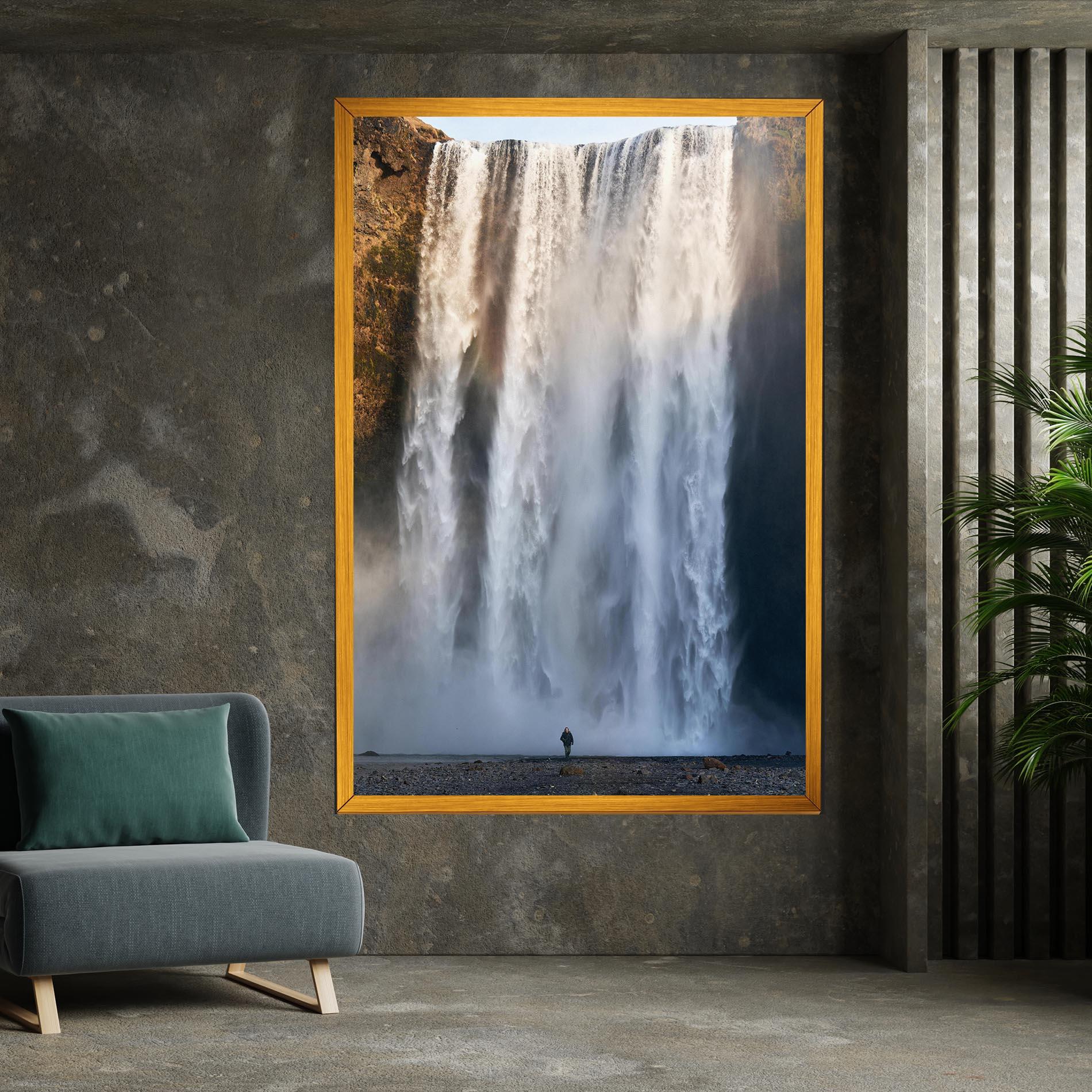 Картина на платно Small Man Waterfall mockup 7