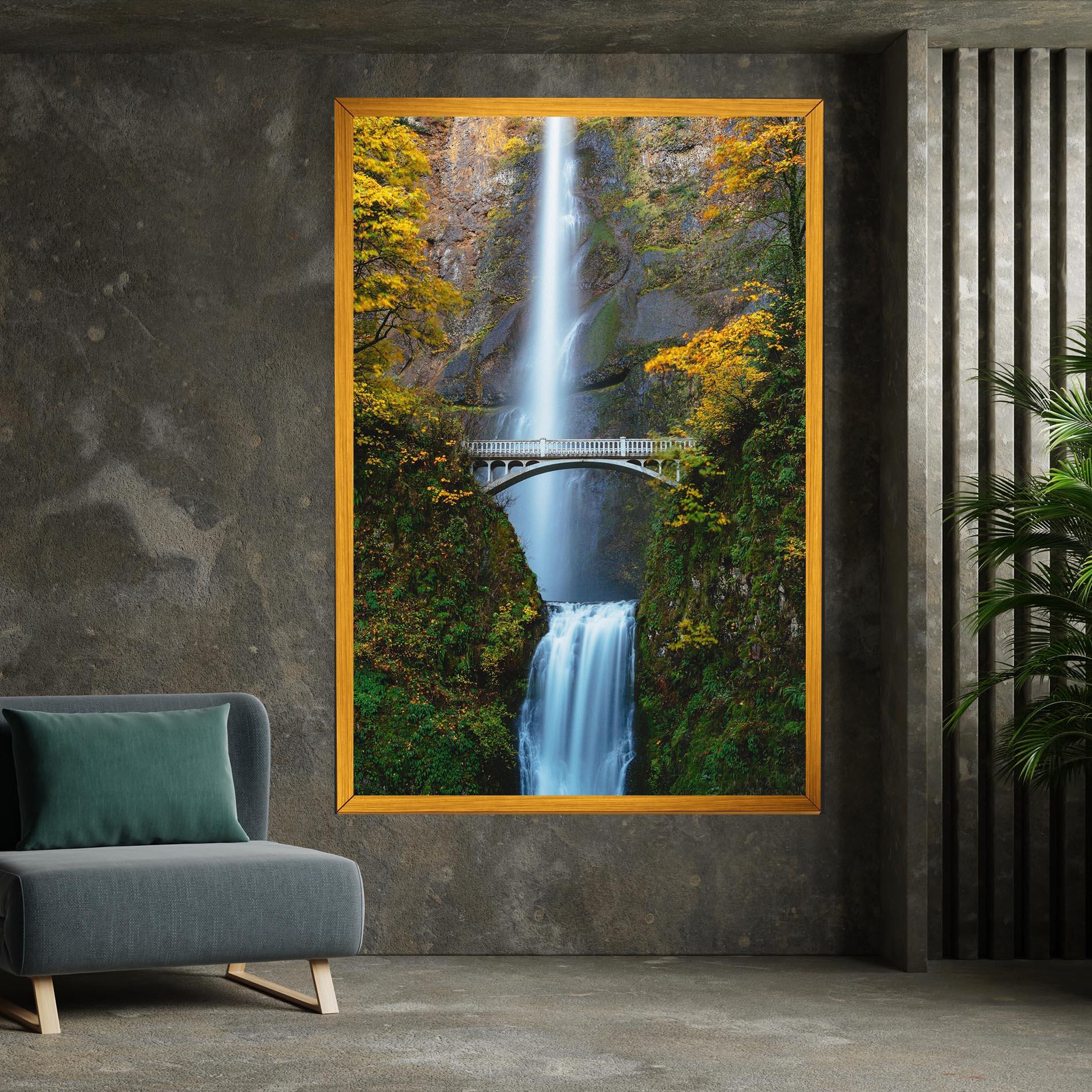 Картина на платно Yellow Leaves Bridge mockup 7